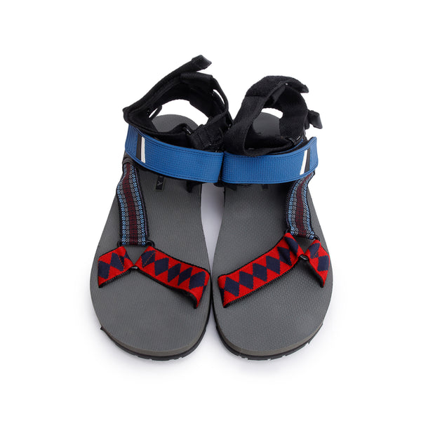 Prada Grey Rubber Printed Teva Sling Back Gladiator Sandals