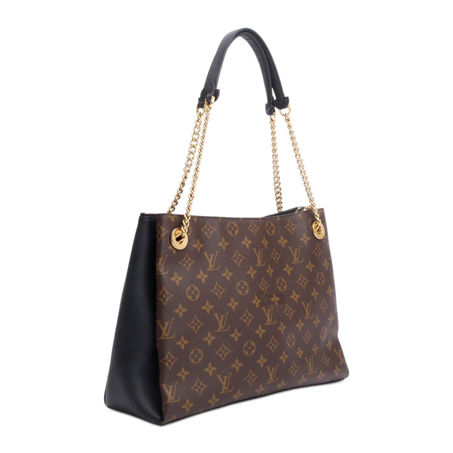 Louis Vuitton Monogram Black Leather Trim Surene MM