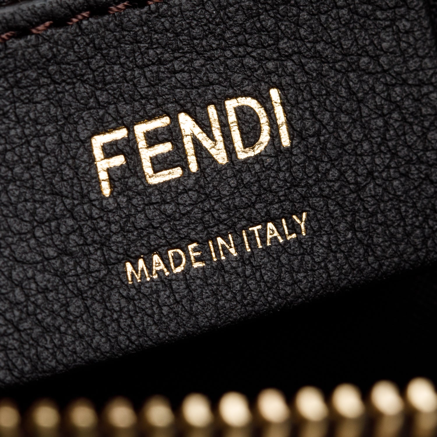 Fendi Brown Houndstooth Wool Small Fendigraphy Bag