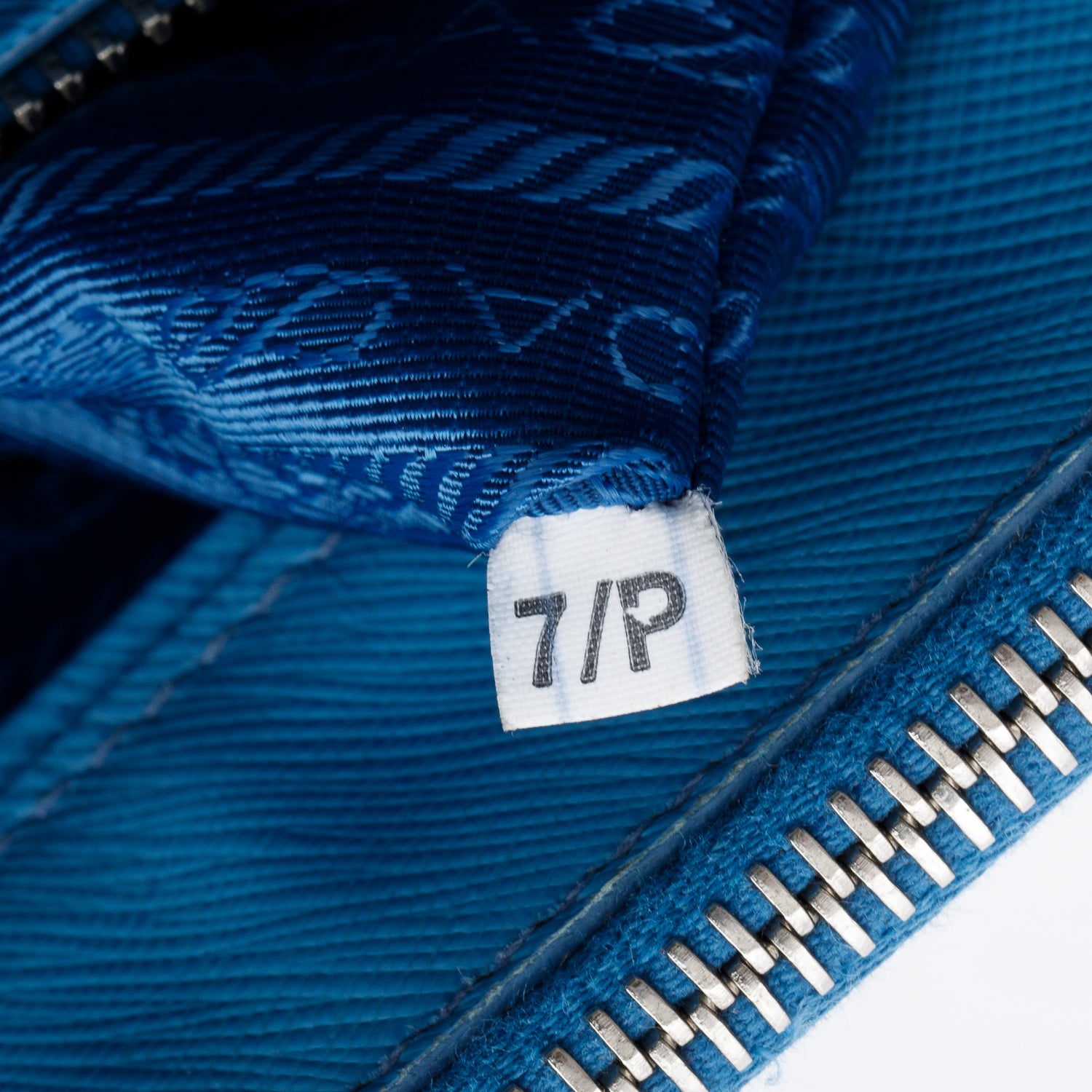 Prada Blue Saffiano Leather Small Double Zip Galleria Tote w/ Strap