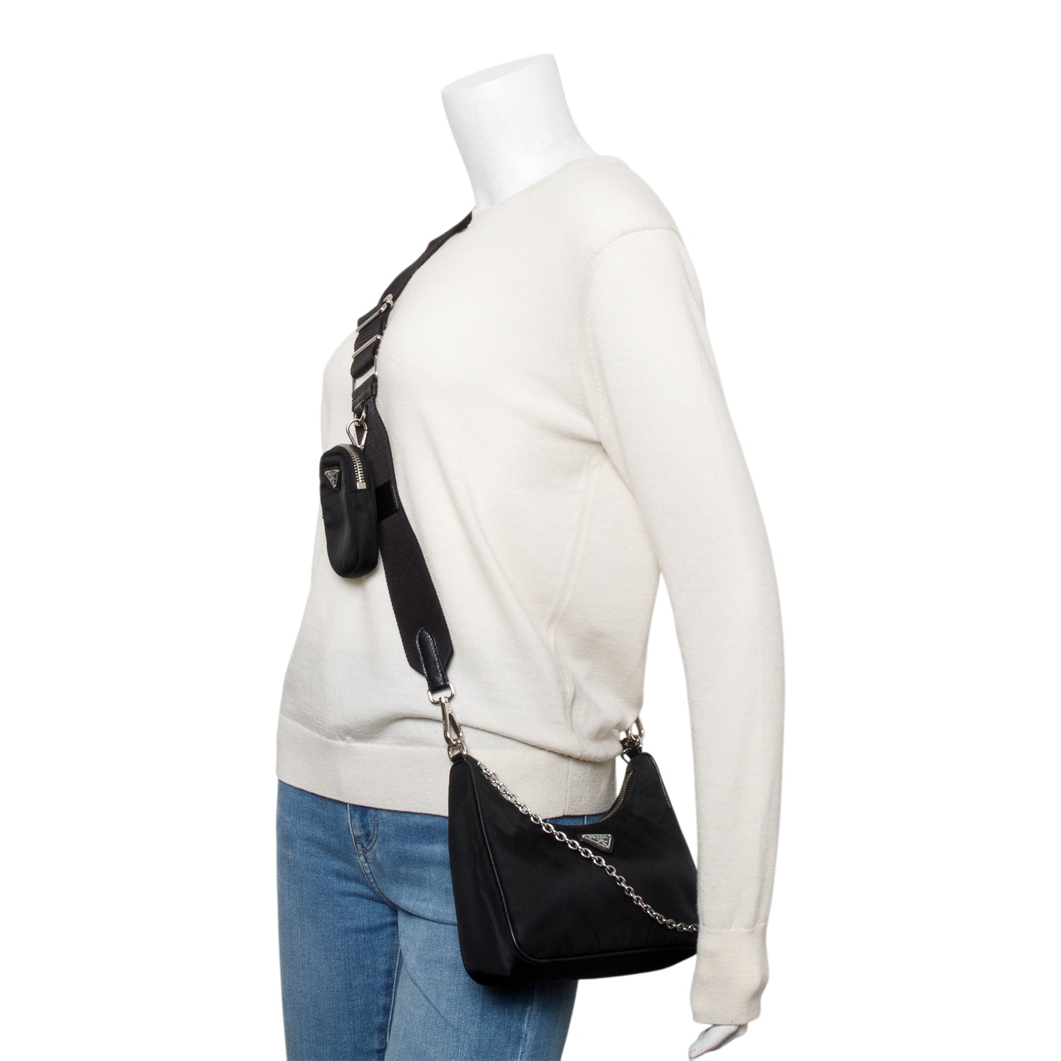 Prada Black Re-Edition 2005 Re-Nylon Shoulder Bag