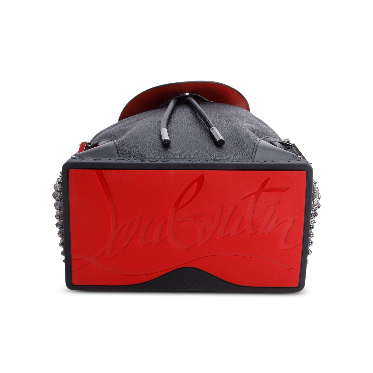 Christian Louboutin Black Calfskin Leather Explorafunk Backpack w/ Strap
