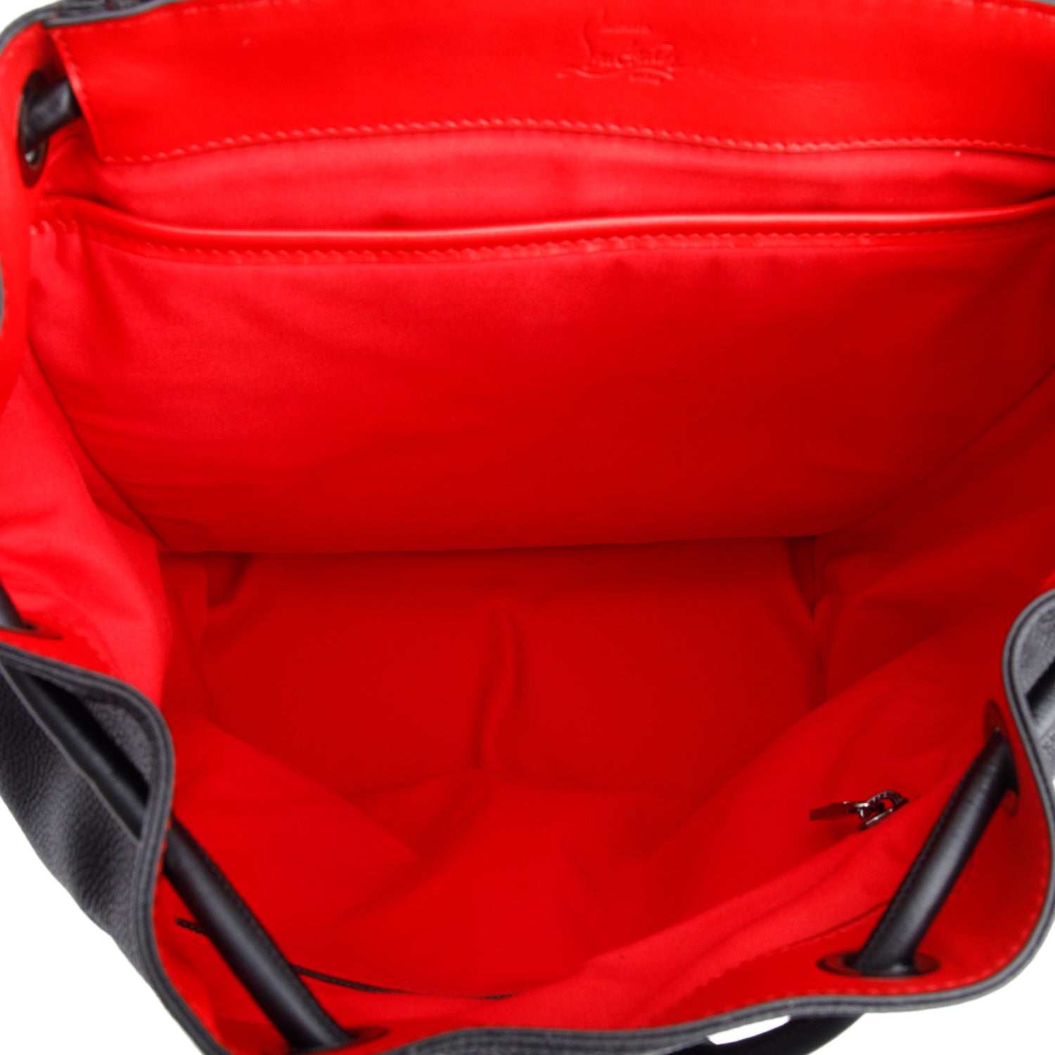 Christian Louboutin Black Calfskin Leather Explorafunk Backpack w/ Strap