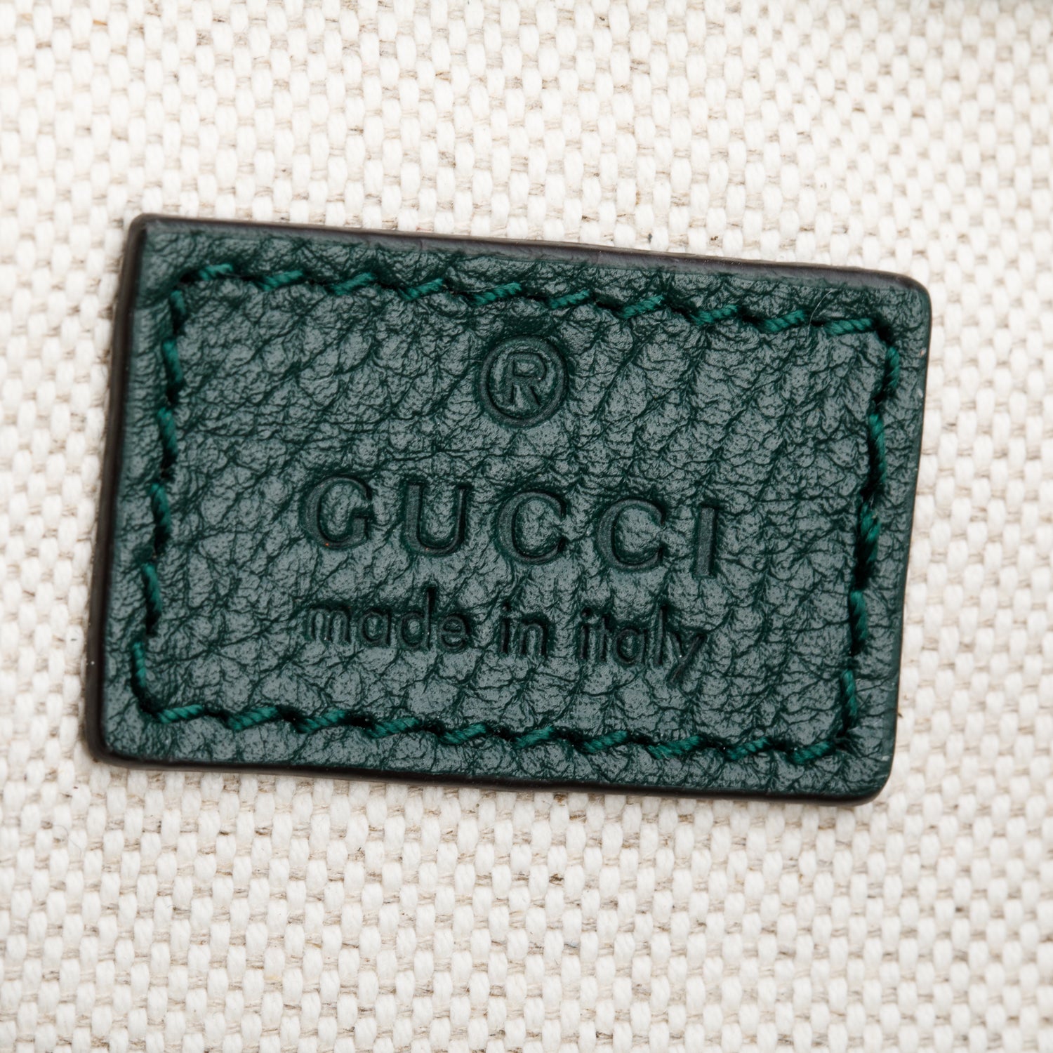 Gucci Green Calfskin Leather Web Double Buckle Ophidia Medium Backpack