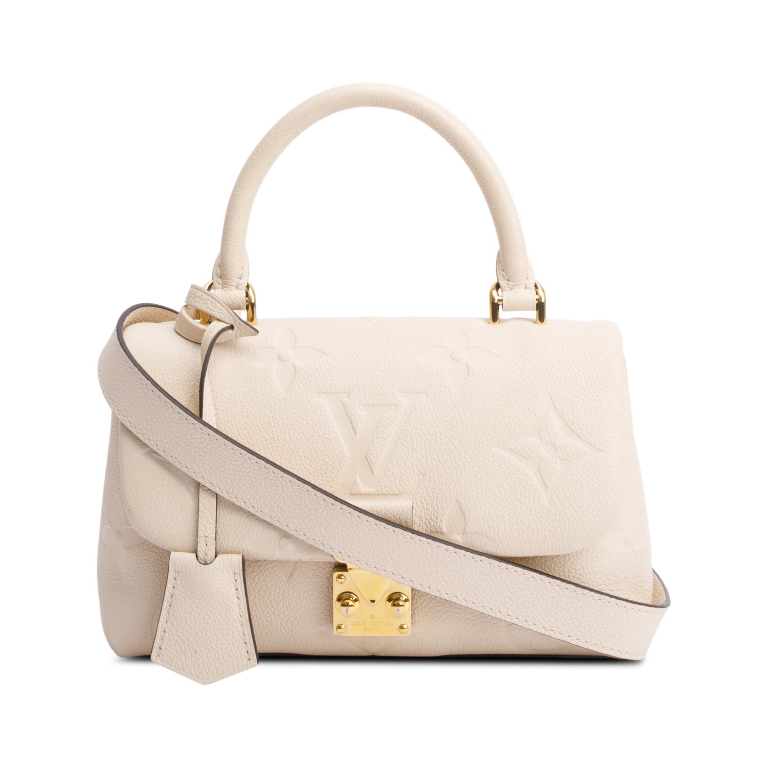 Louis Vuitton Creme Monogram Empreinte Leather Madeleine BB w/ Strap