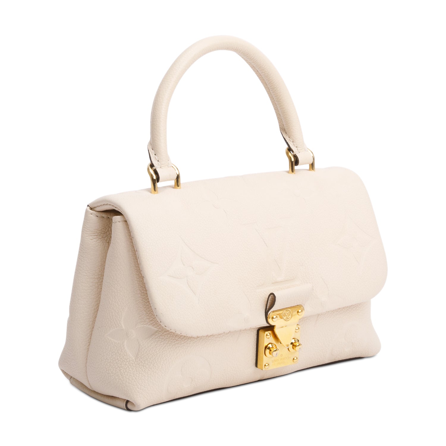 Louis Vuitton Creme Monogram Empreinte Leather Madeleine BB w/ Strap