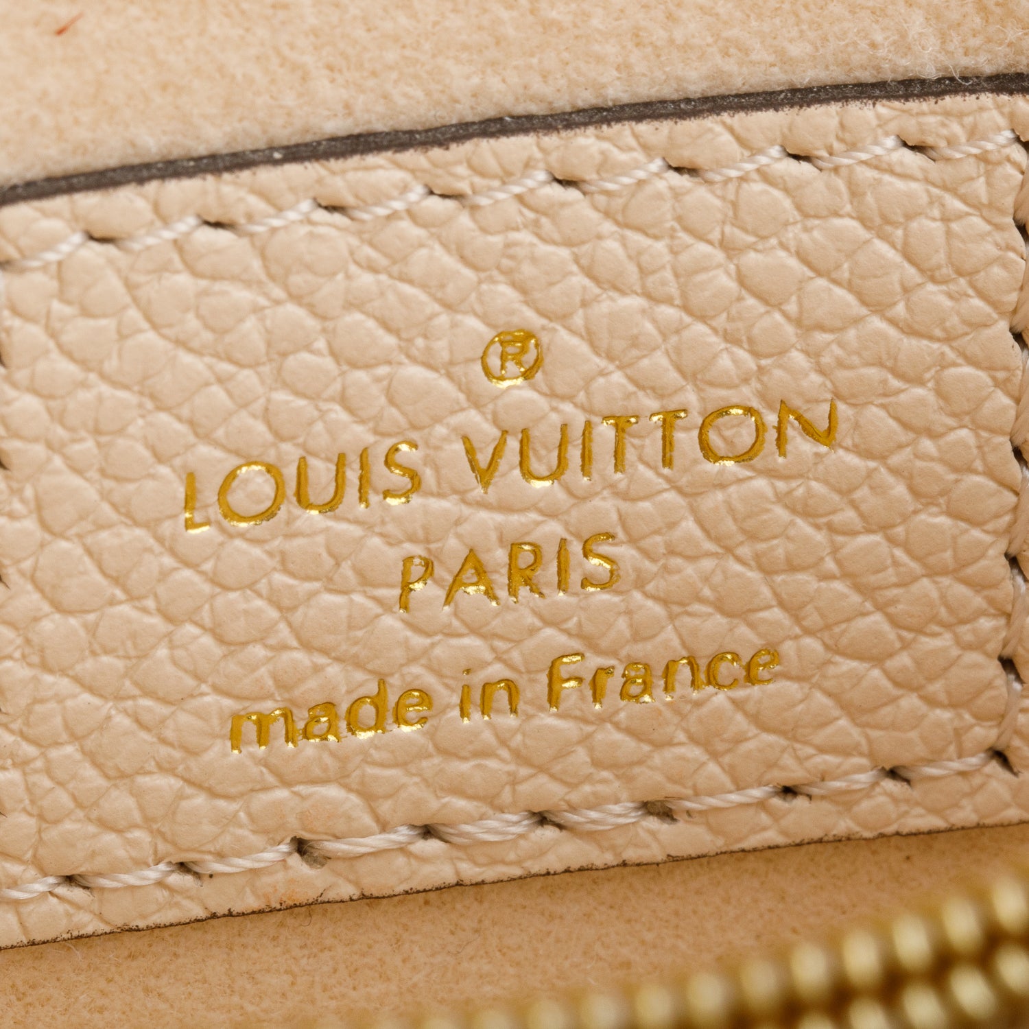 Louis Vuitton Creme Monogram Empreinte Leather Madeleine BB w/ Strap