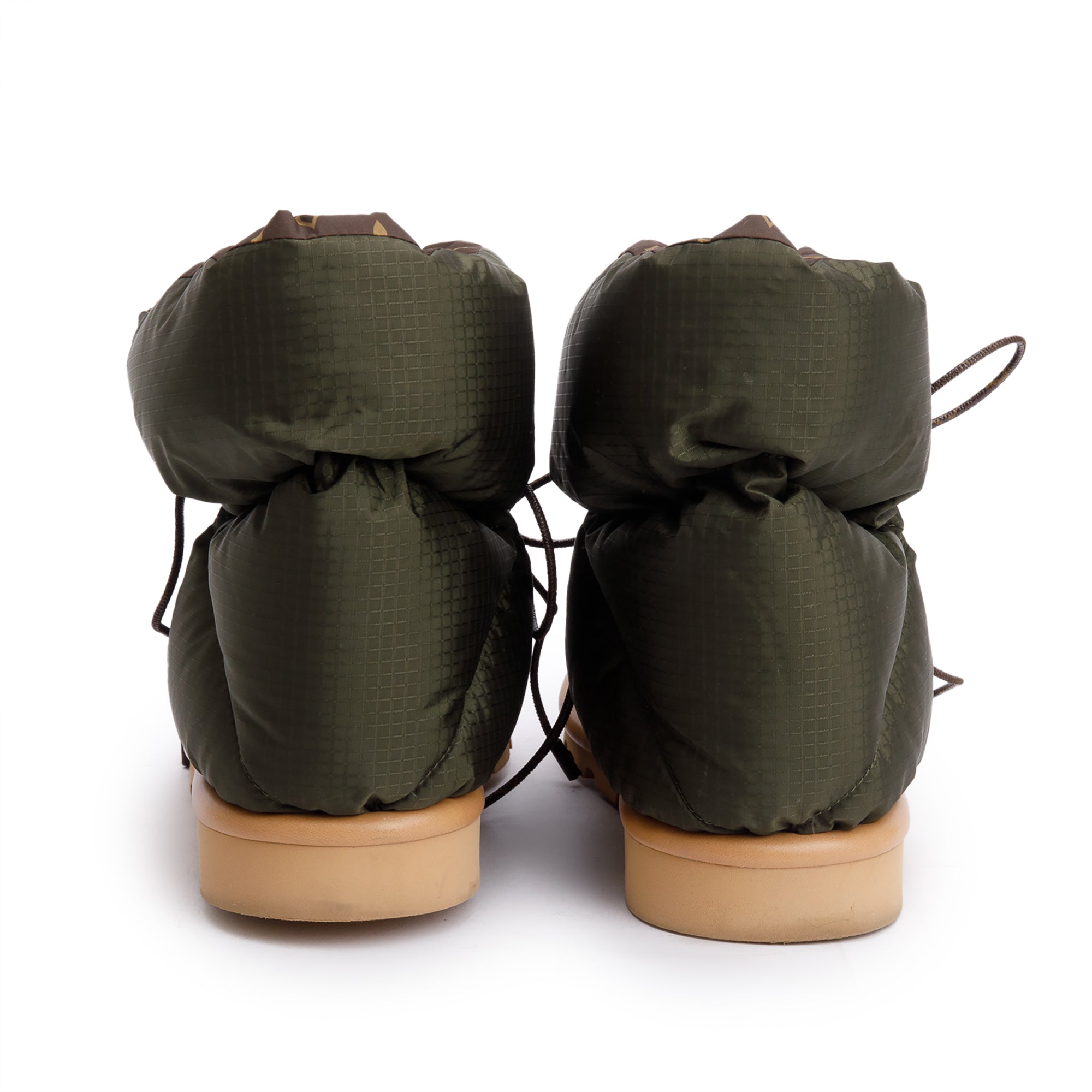 Louis Vuitton 2020 Green Nylon Lace-Up Pillow Comfort Ankle Boots, Size 38 w/ Box