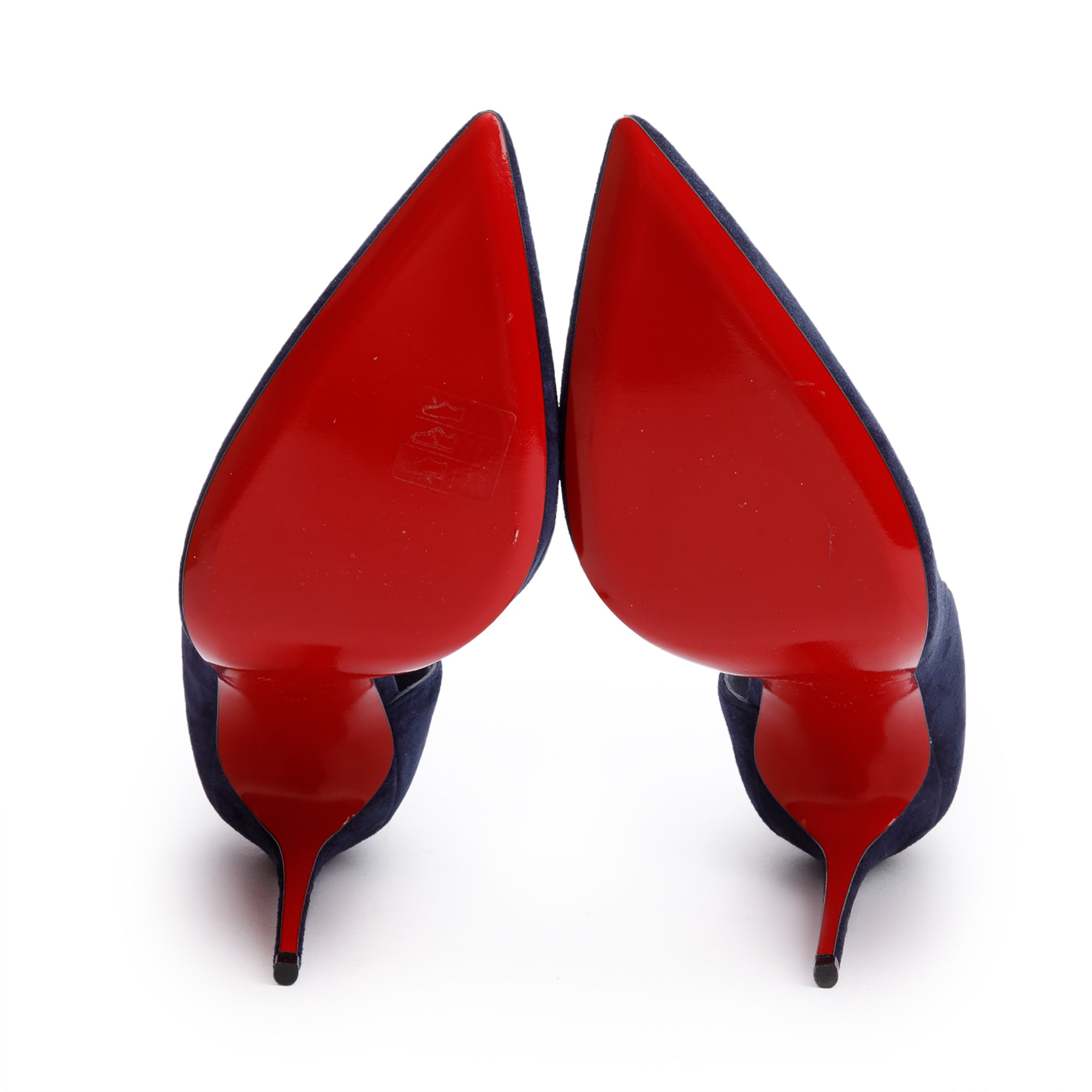 Christian Louboutin Blue Suede Iriza 100 Pumps, Size 39 w/ Box