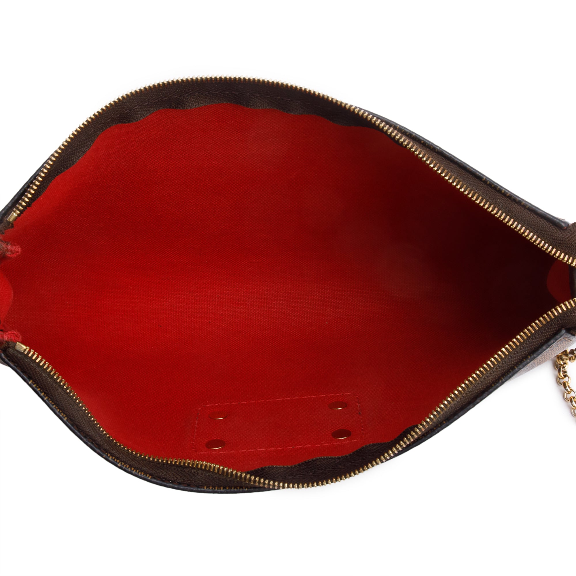 Louis Vuitton Damier Ebene Eva Clutch w/ Strap & Box