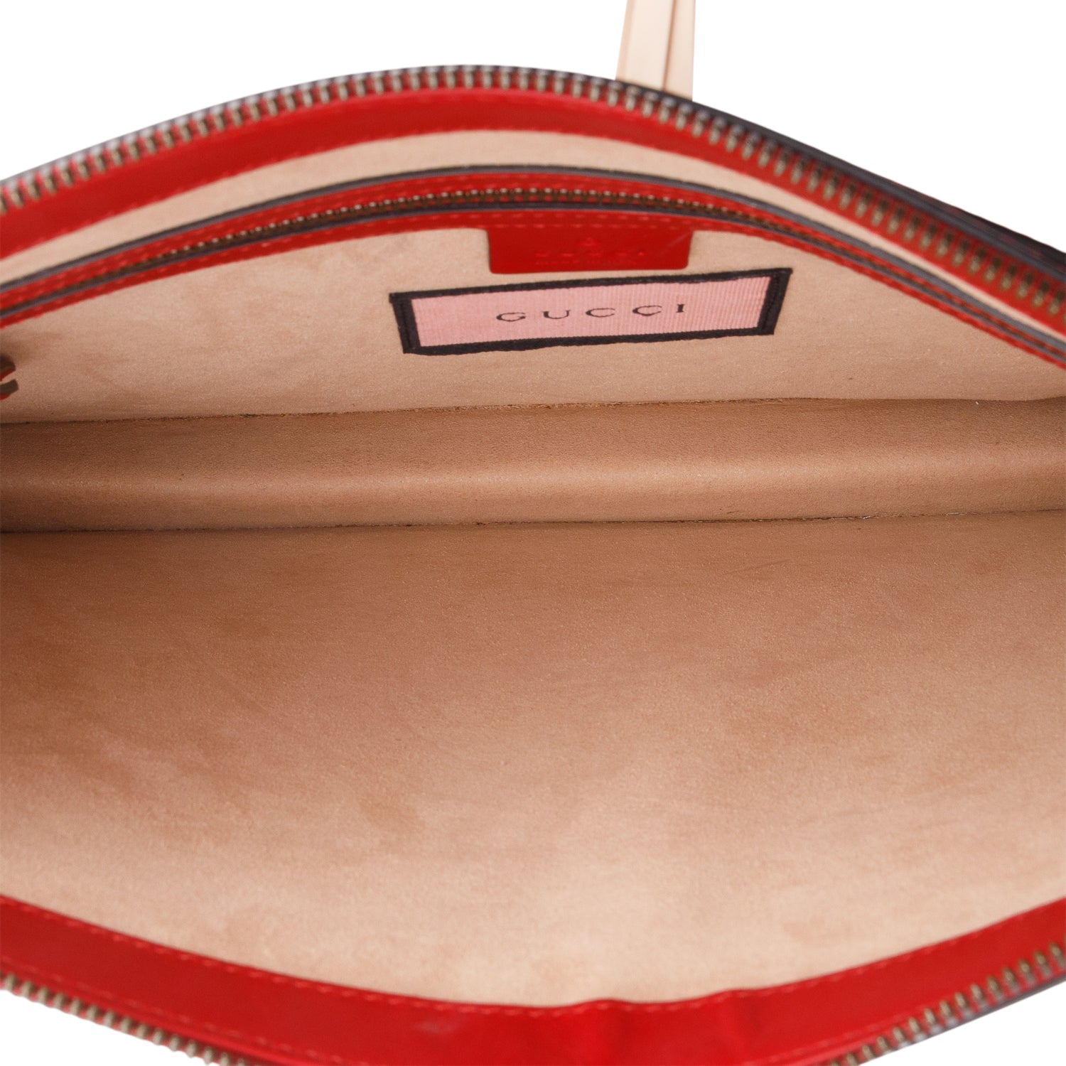 Gucci Red Calfskin Leather Ghost GG Diamond Messenger Bag w/ Strap