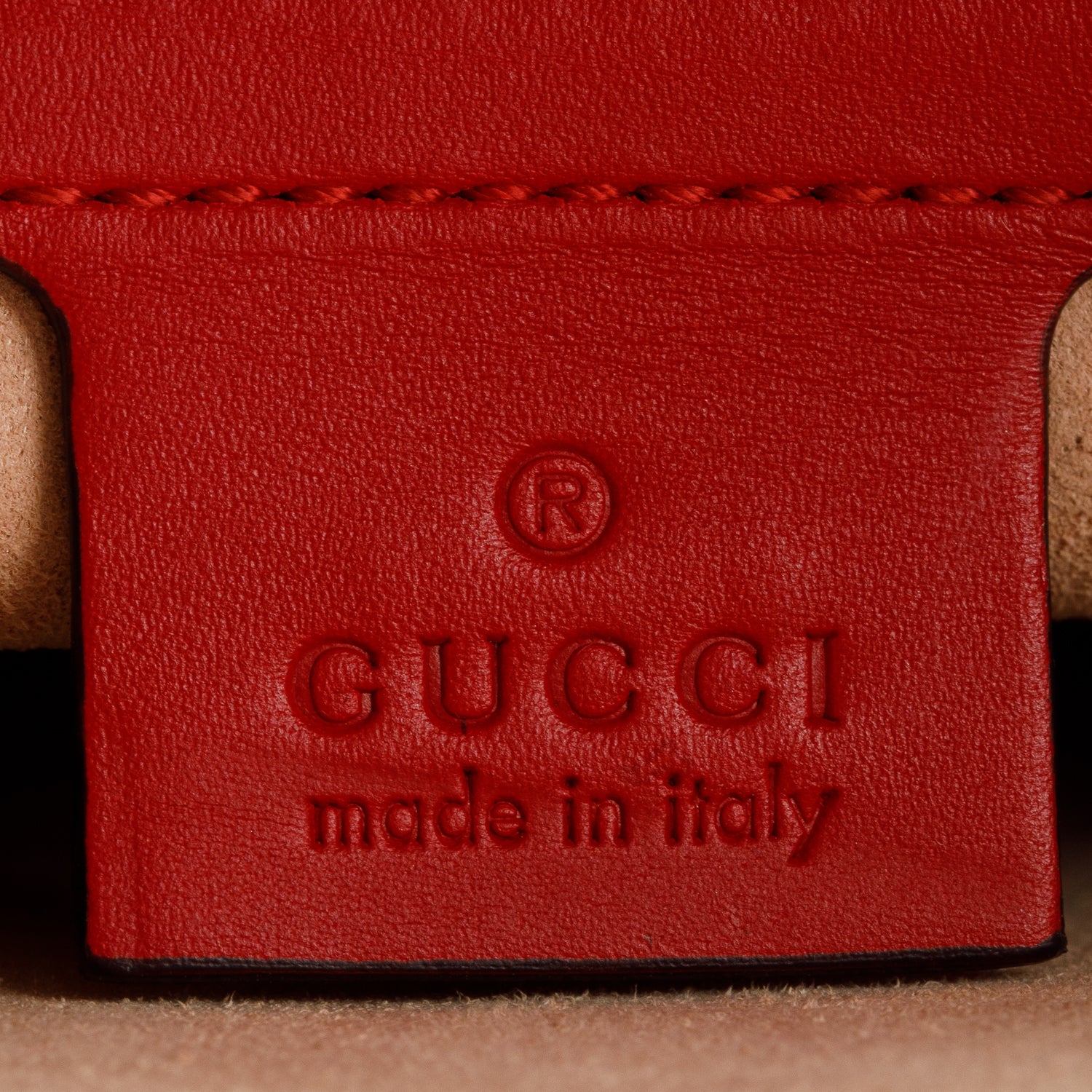 Gucci Red Calfskin Leather Ghost GG Diamond Messenger Bag w/ Strap