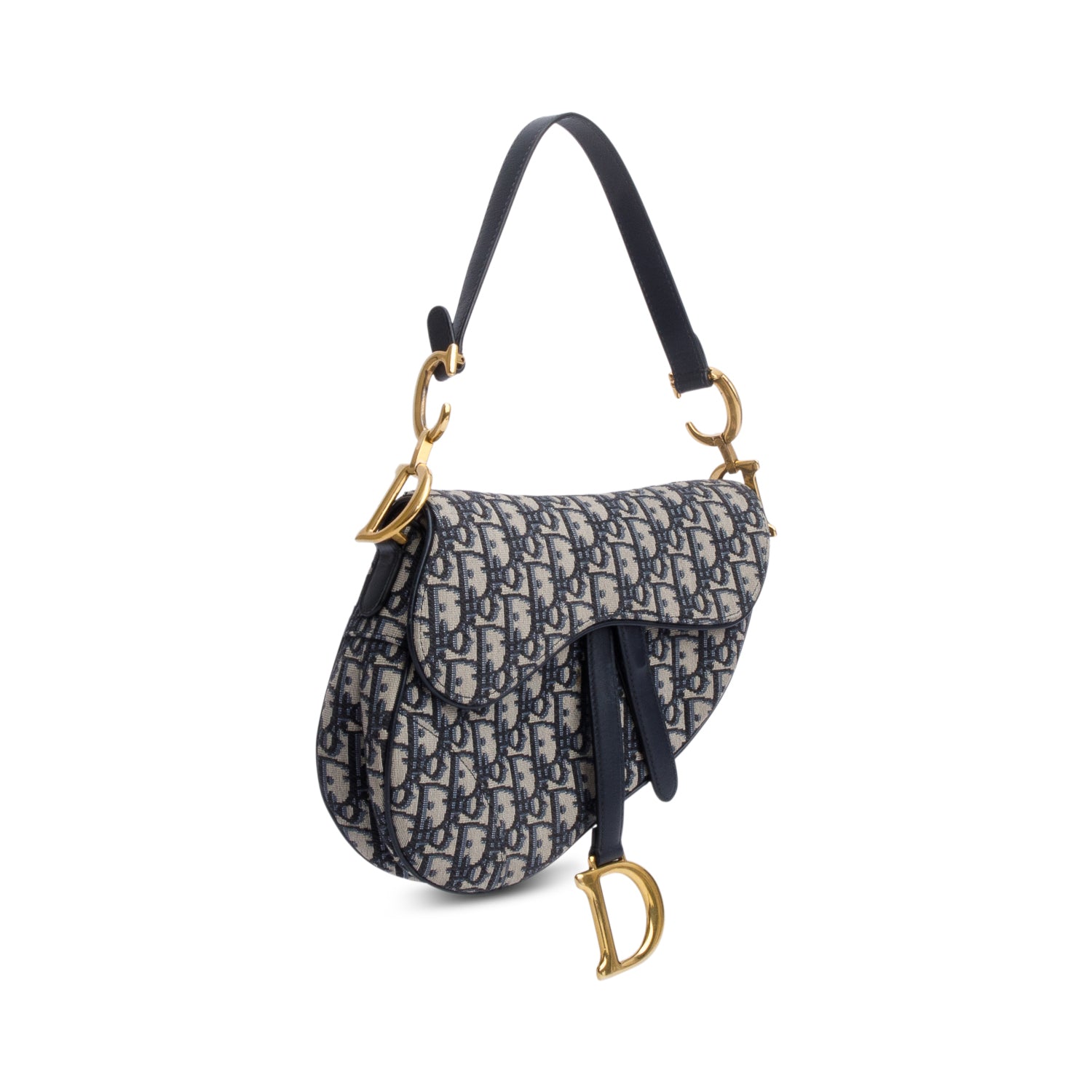 Christian Dior Oblique Medium Saddle Bag w/ Box