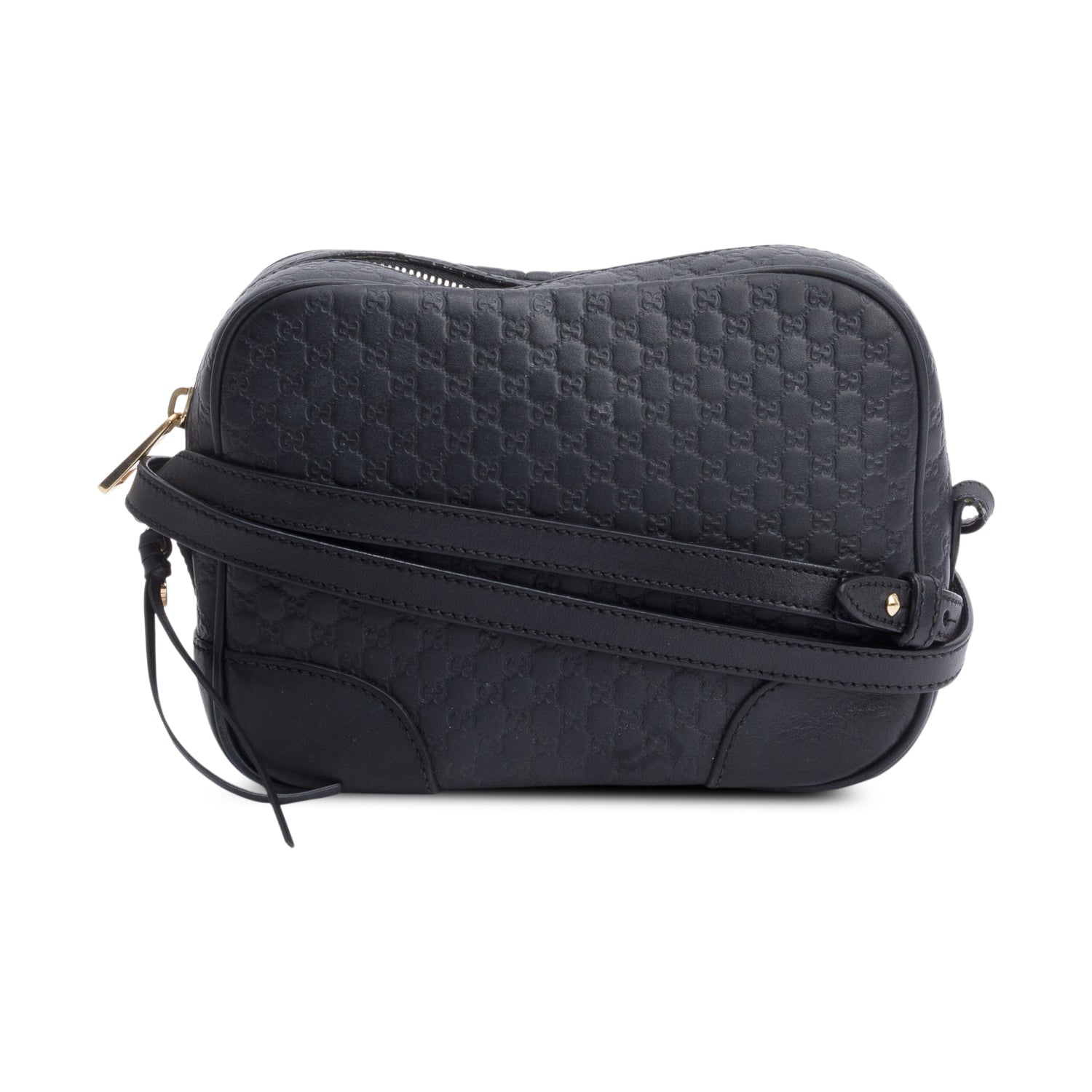 Gucci Black Microguccissima Leather Mini Bree Crossbody Bag