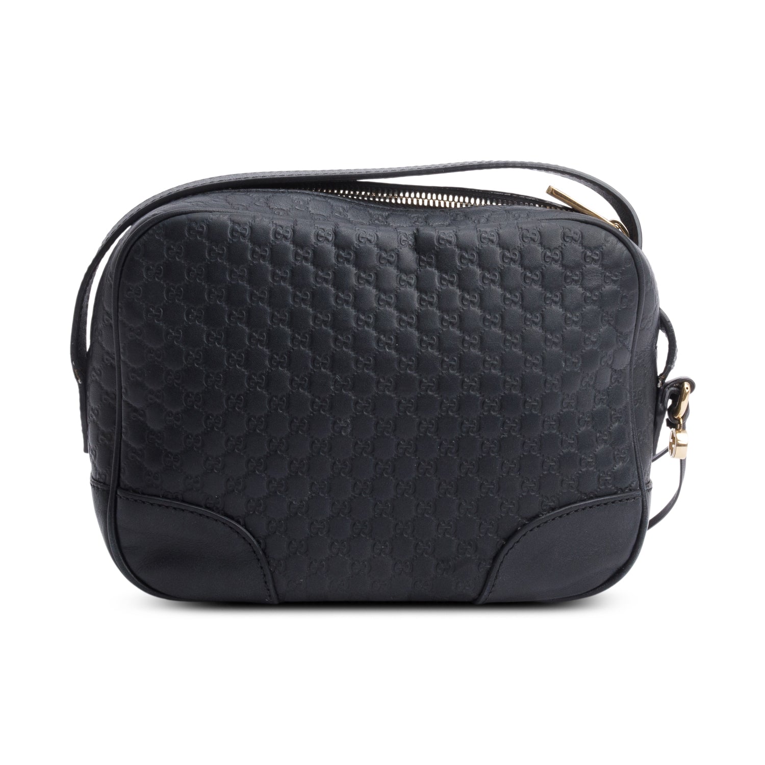 Gucci Black Microguccissima Leather Mini Bree Crossbody Bag