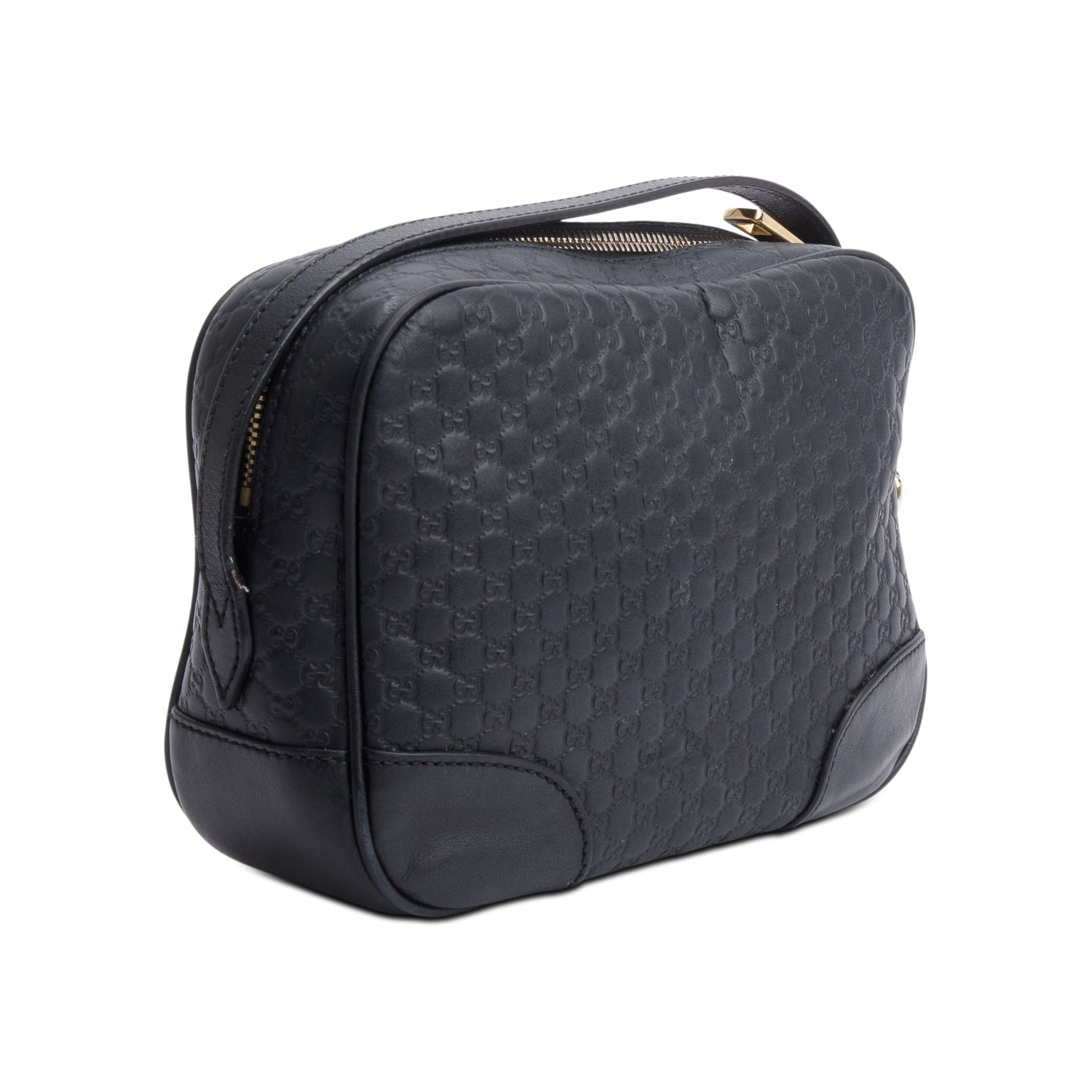 Gucci Black Microguccissima Leather Mini Bree Crossbody Bag