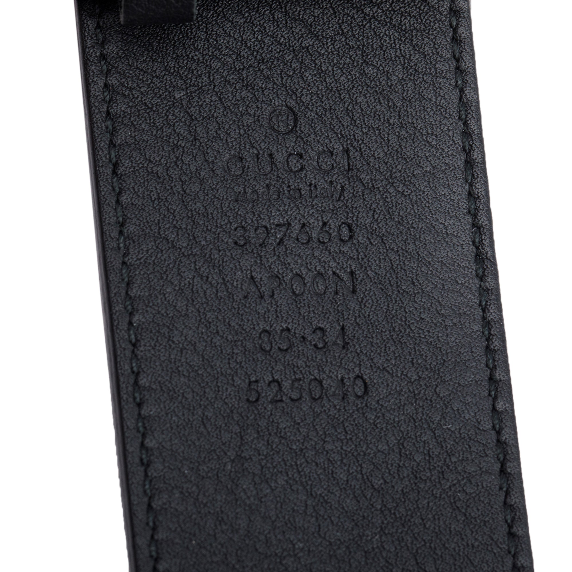 Gucci Black Leather GG Marmont Belt, 85 34