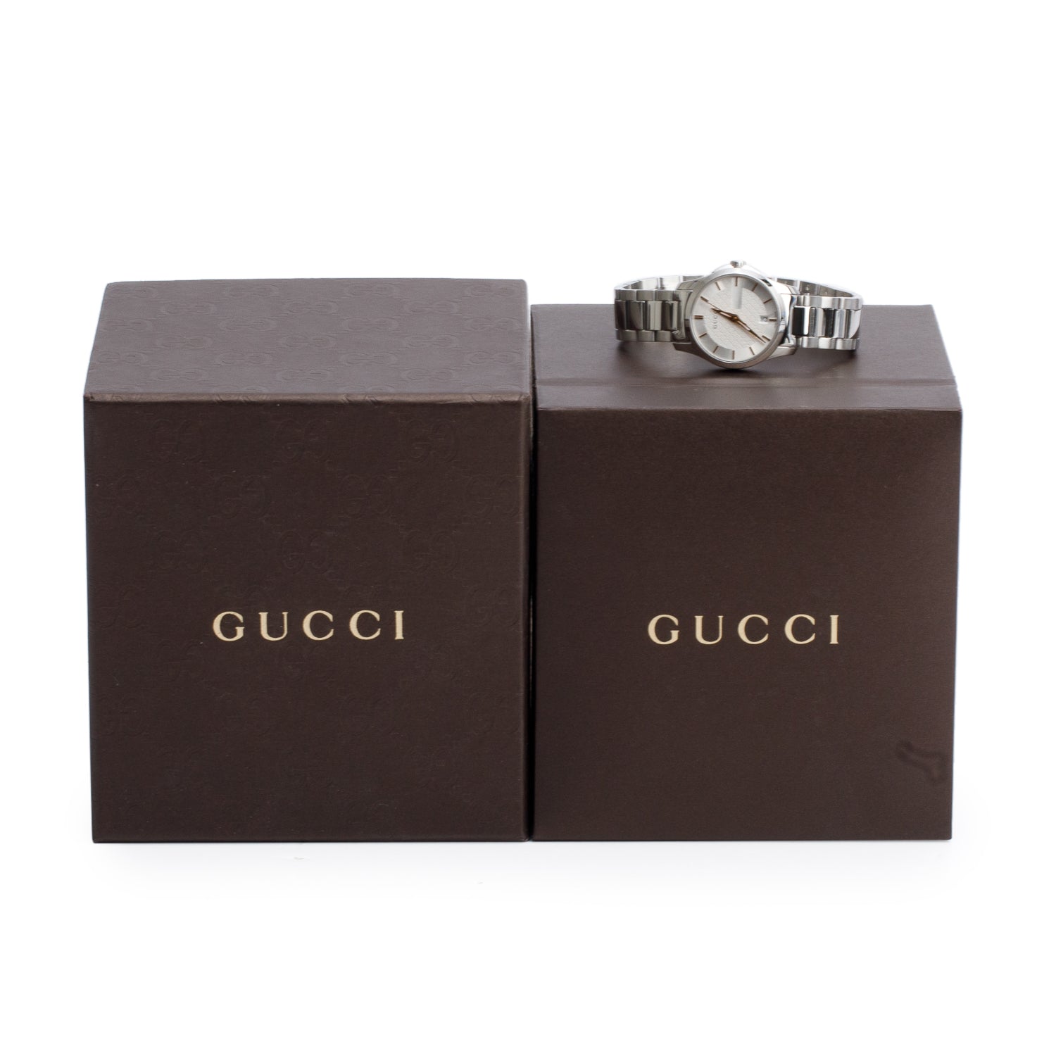 Gucci Stainless Steel G-Timeless 27 MM Quartz Watch w/ Box & Papers