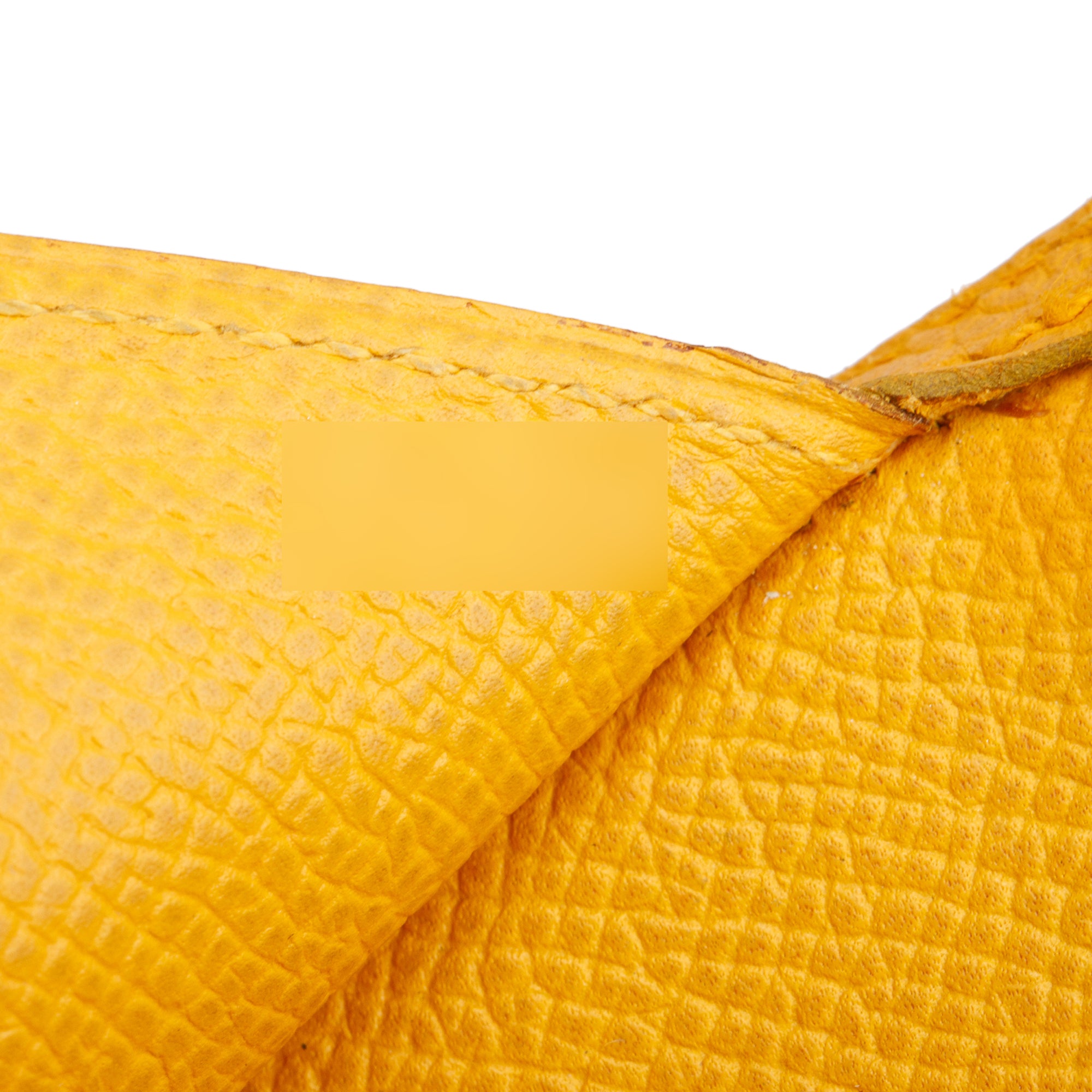 Hermes Jaune Epsom Leather Bearn Gusset Wallet w/ Box