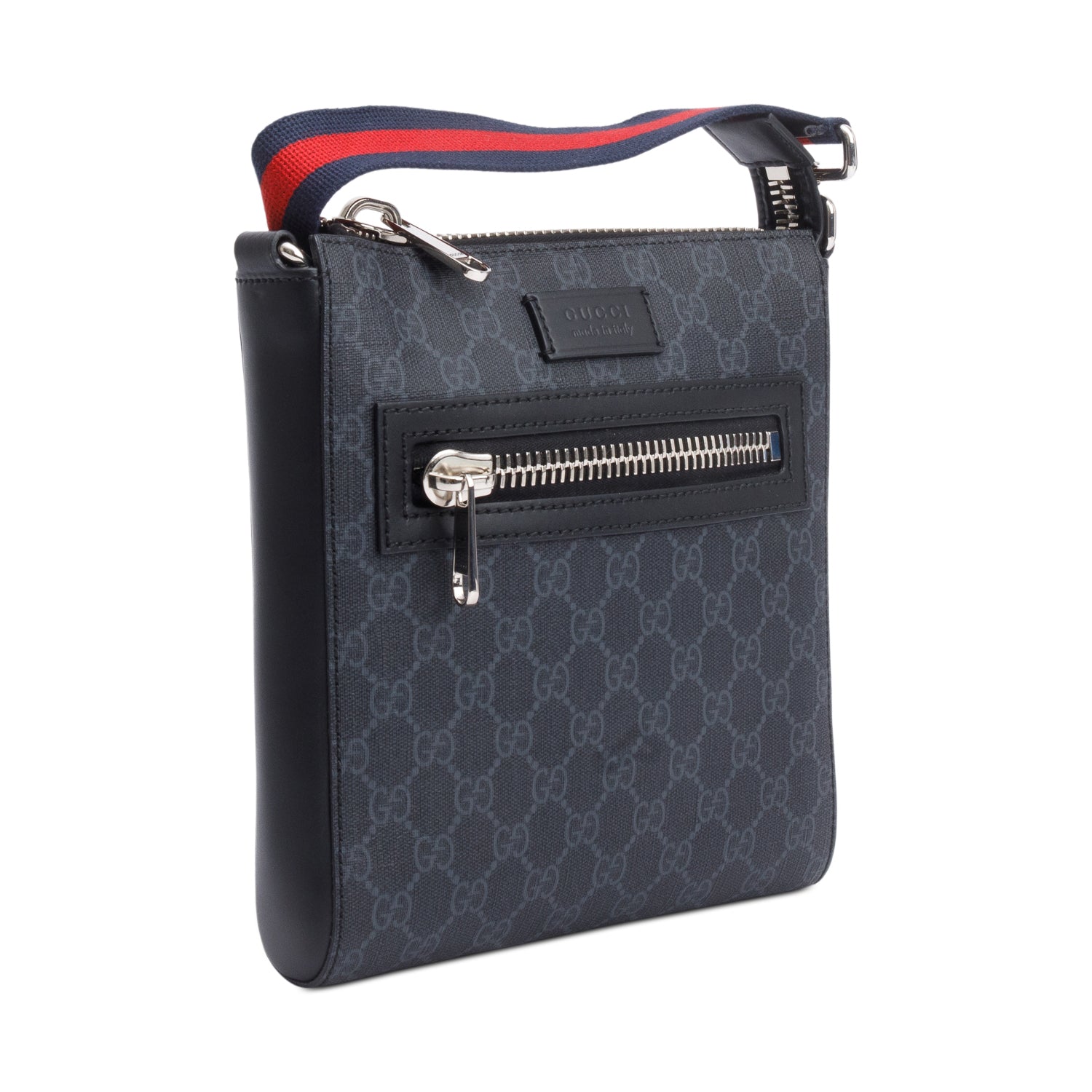 Gucci Black GG Supreme Messenger Bag