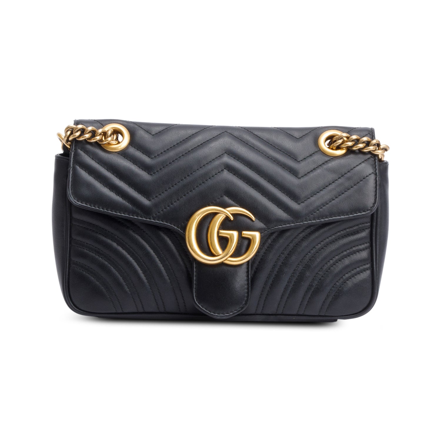 Gucci Black GG Marmont Matelasse Medium Shoulder Bag