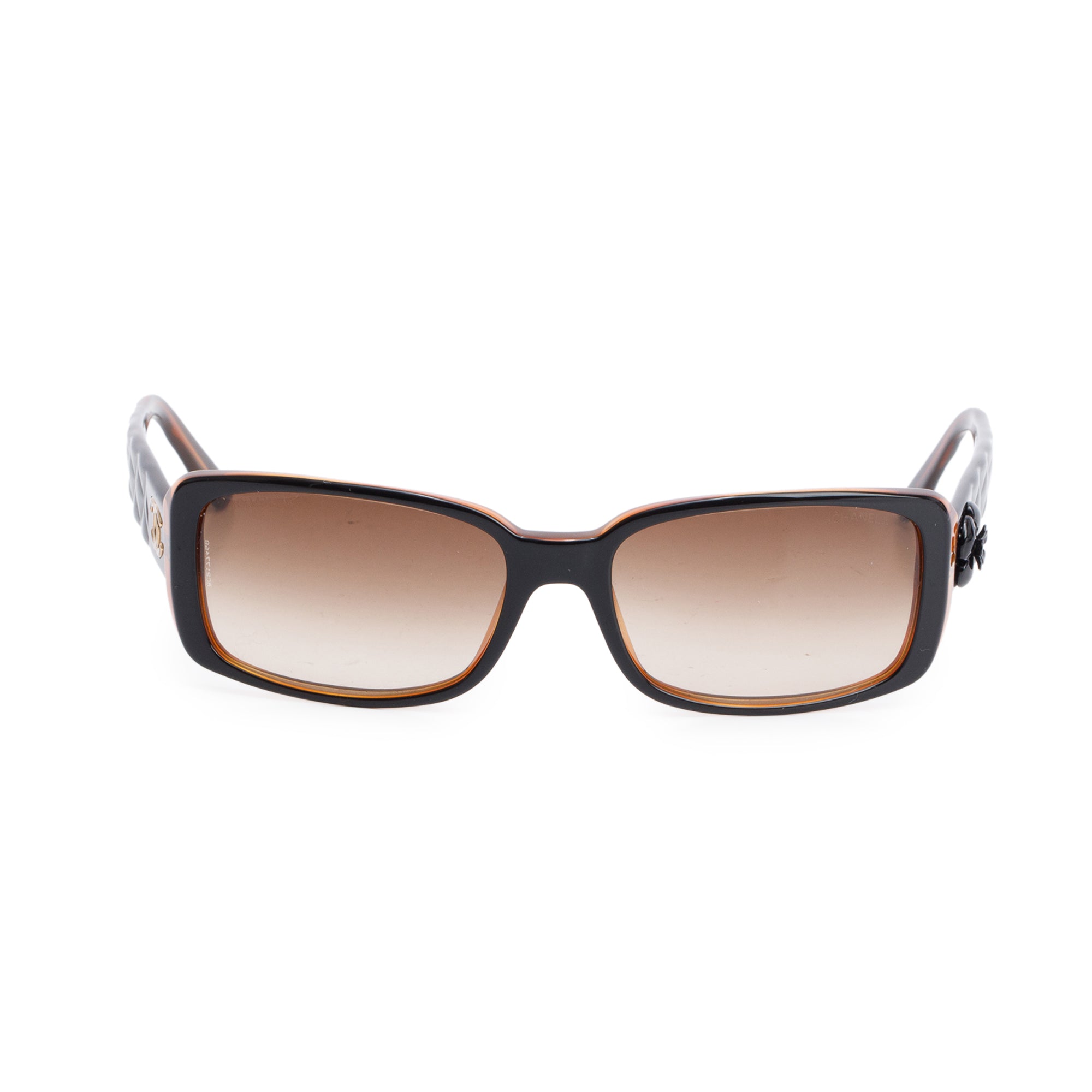 CHANEL 5111レディースサングラス Chanel 5111 Brown Quilted Acetate CC Camellia Rectangle Sunglasses