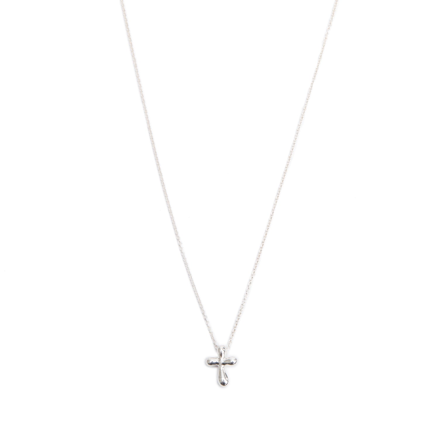 Tiffany & Co. Elsa Peretti  Sterling Silver Cross Pendant Necklace