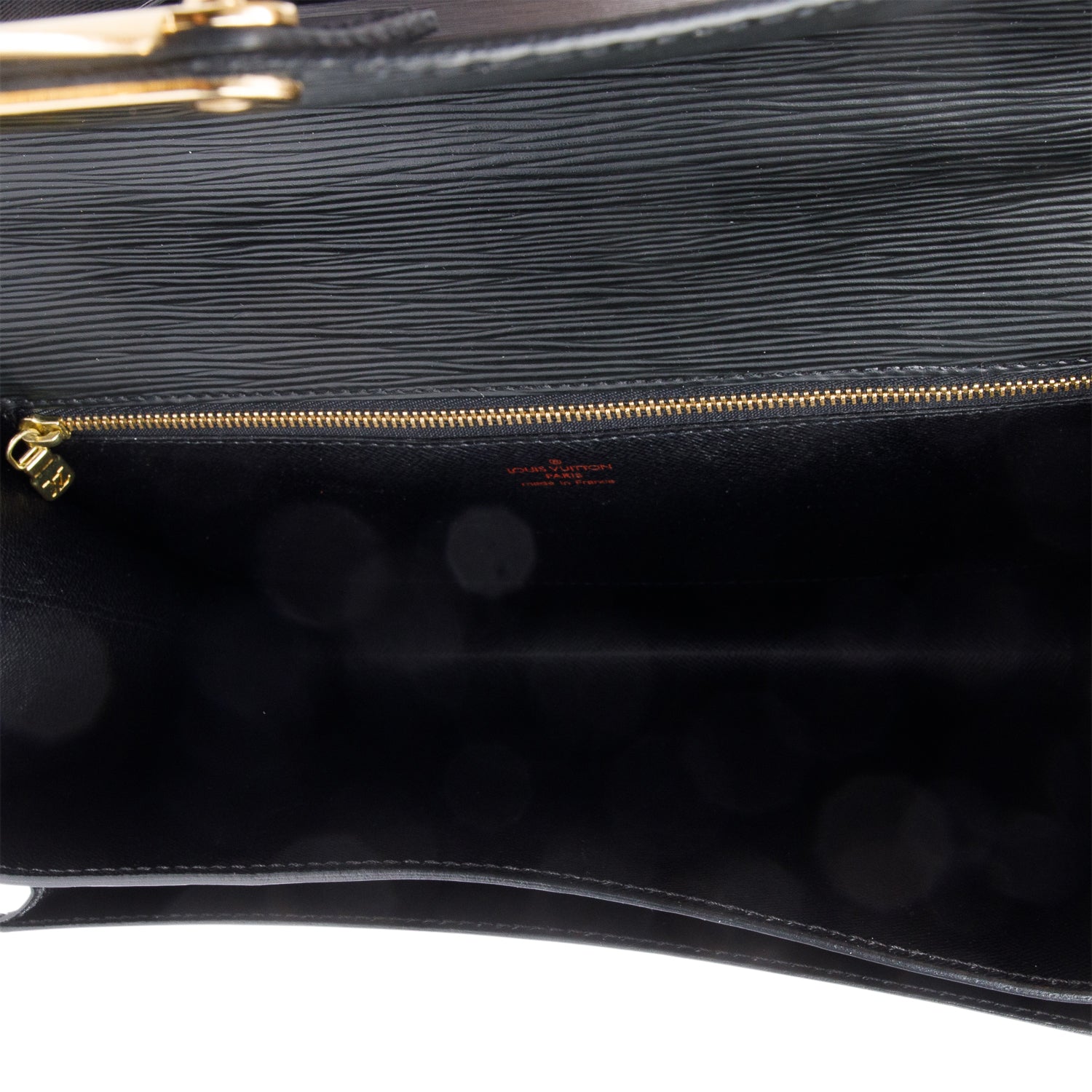 Louis Vuitton Black Epi Leather Monceau 28 w/ Strap & Box