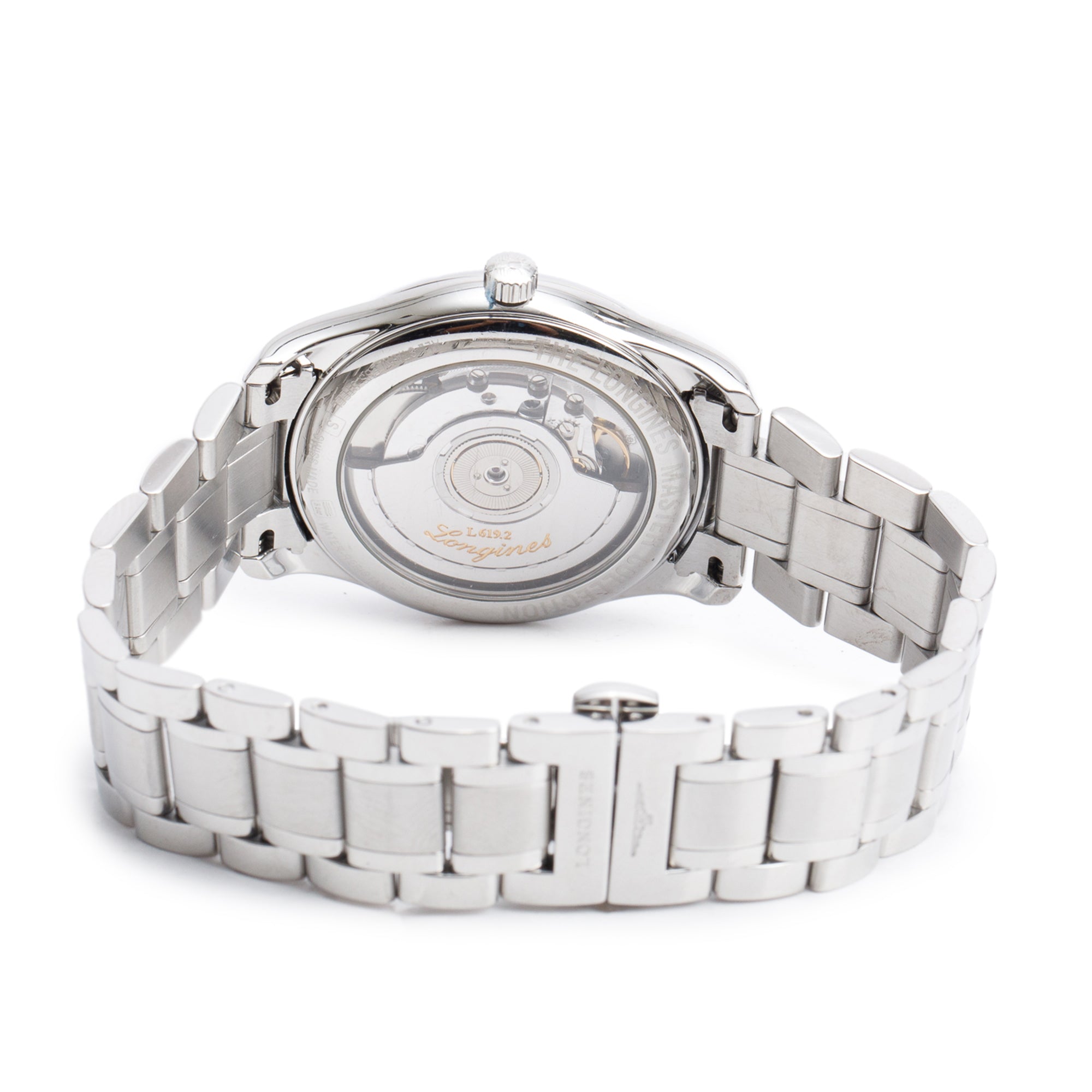 Longines Stainless Steel Master Collection 36 MM Automatic Watch Black Diamond Dial