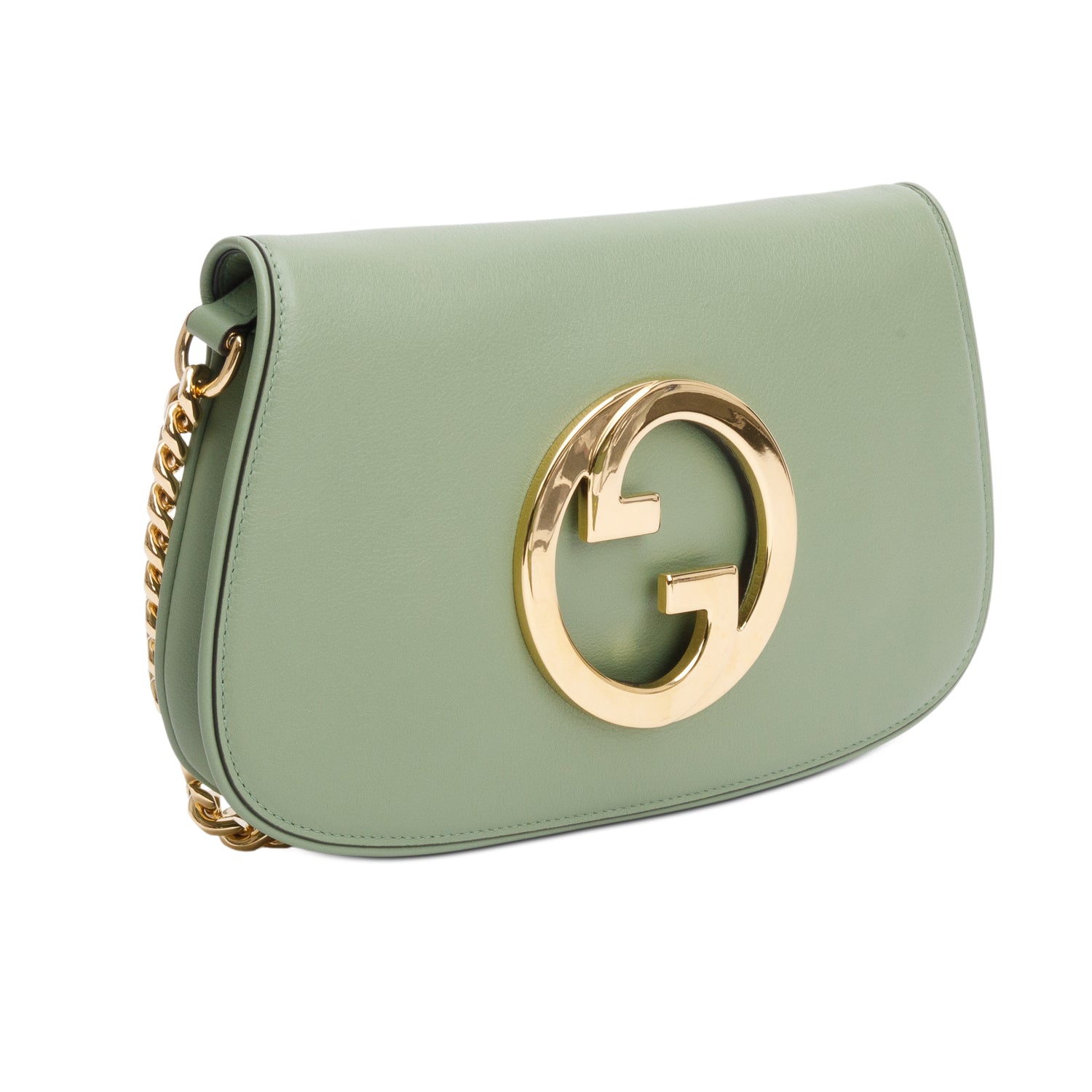 Gucci Green Calfskin Leather Blondie Shoulder Bag w/ Straps