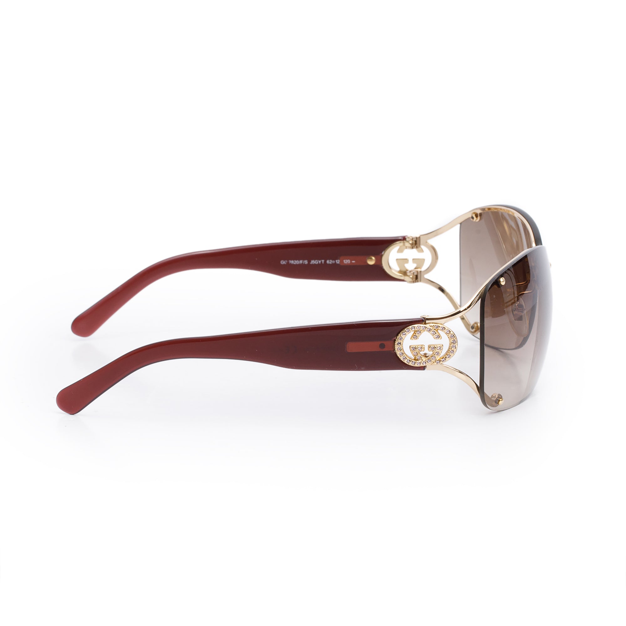 Gucci GG2820/F/S S Brown  Acetate Crystal GG Shield Sunglasses