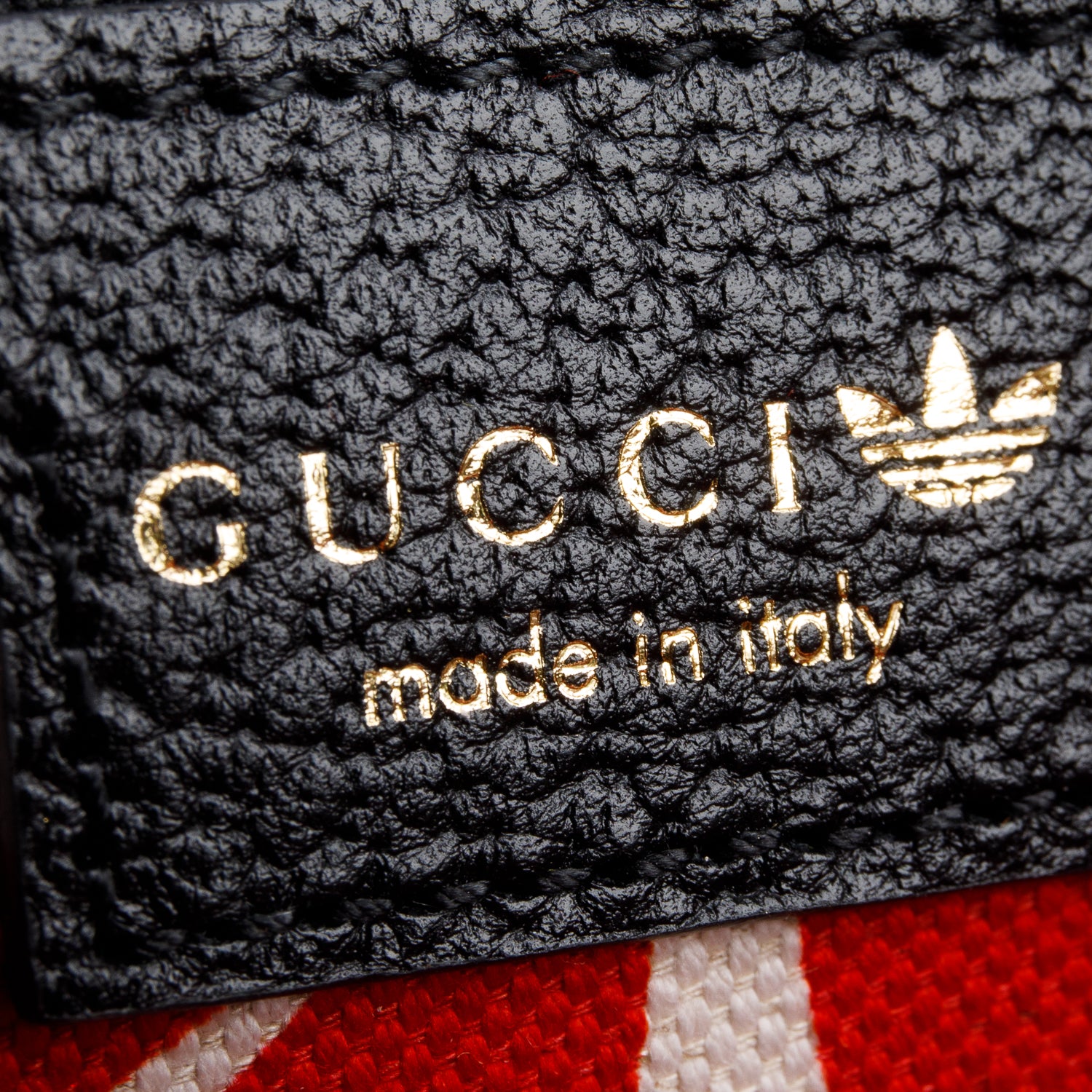 Gucci x Adidas Black Calfskin Leather Trefoil Logo Belt Bag