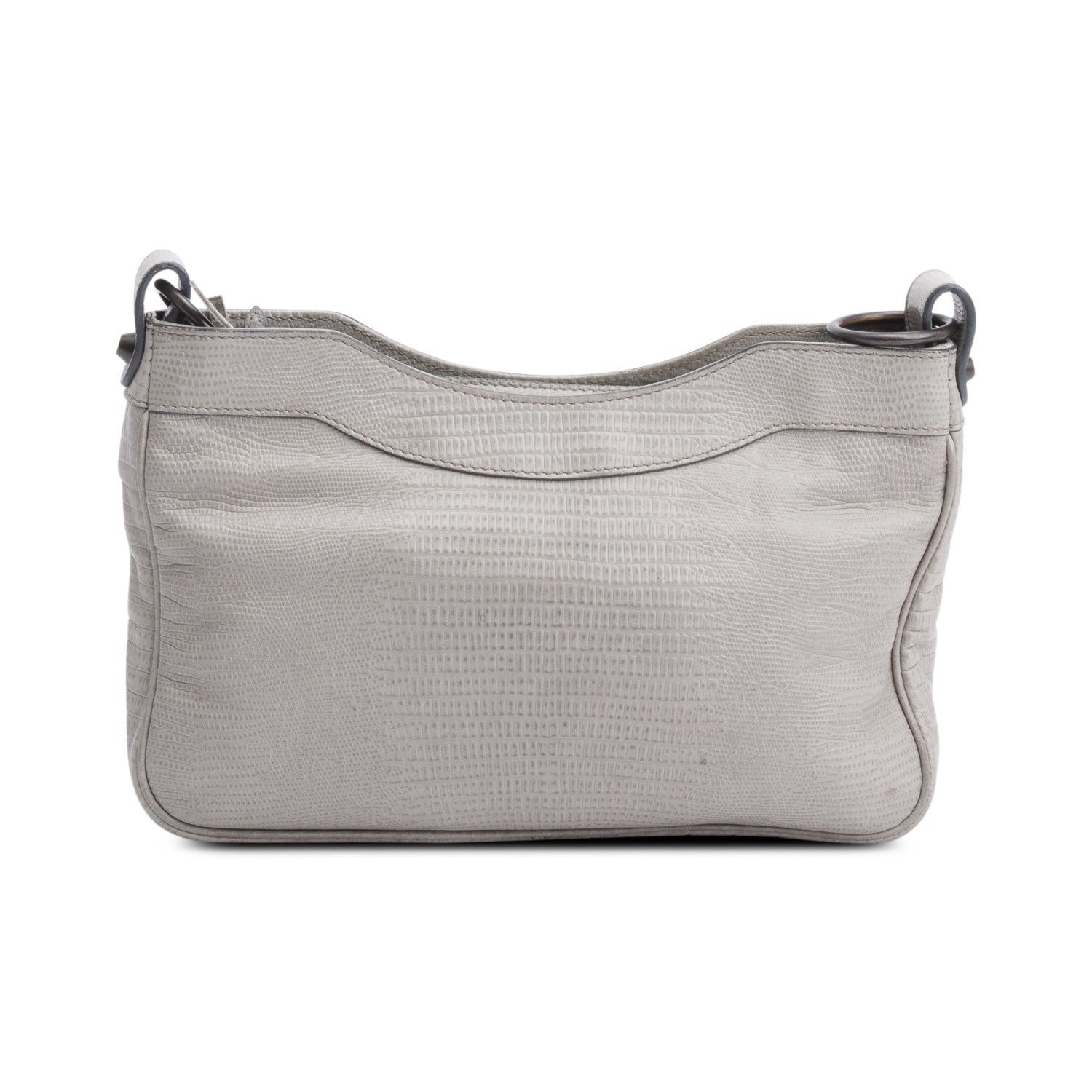 Balenciaga Grey Agneau Leather Classic Motorcycle Hip Crossbody