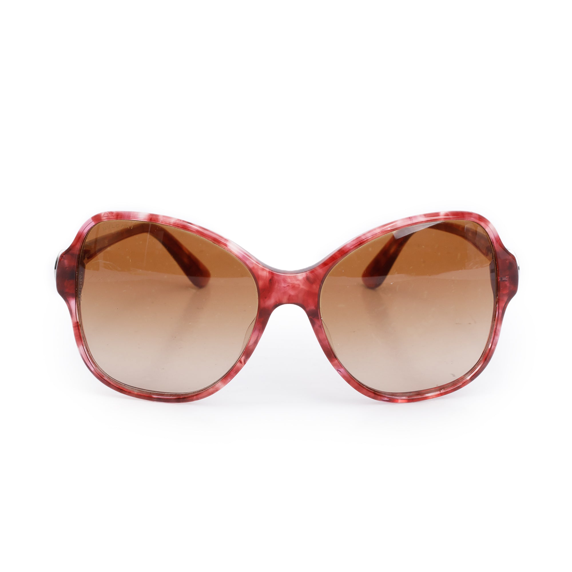 BVLGARI Burgundy Acetate 8137-B-F Crystal Divas Dream Sunglasses w/ Case