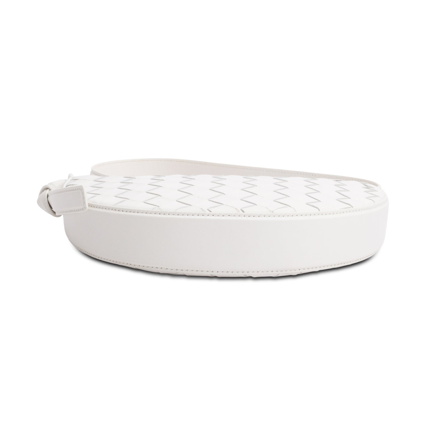 Bottega Veneta White Intrecciato Leather Mini Sunrise Bag