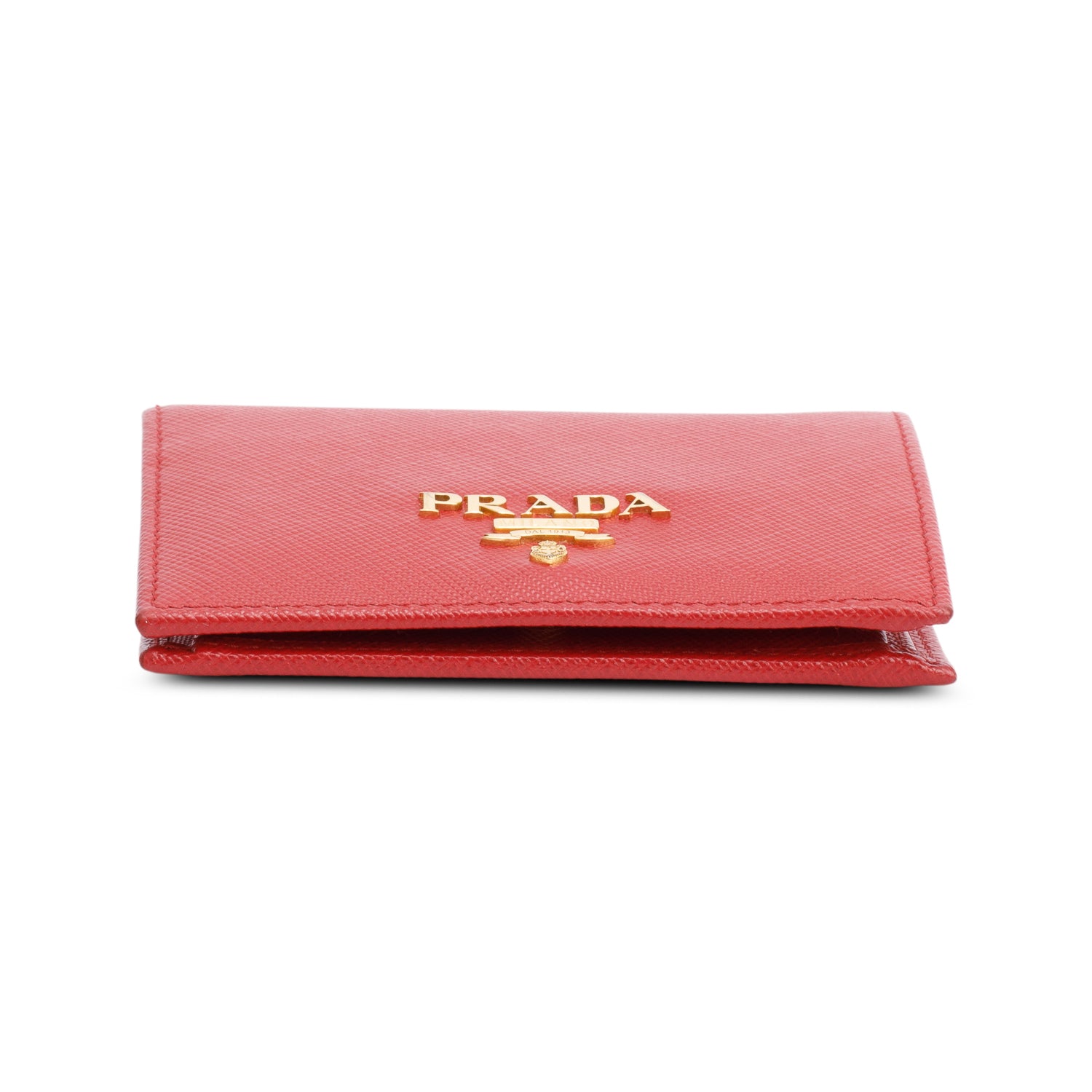 Prada Red Saffiano Leather Small Wallet