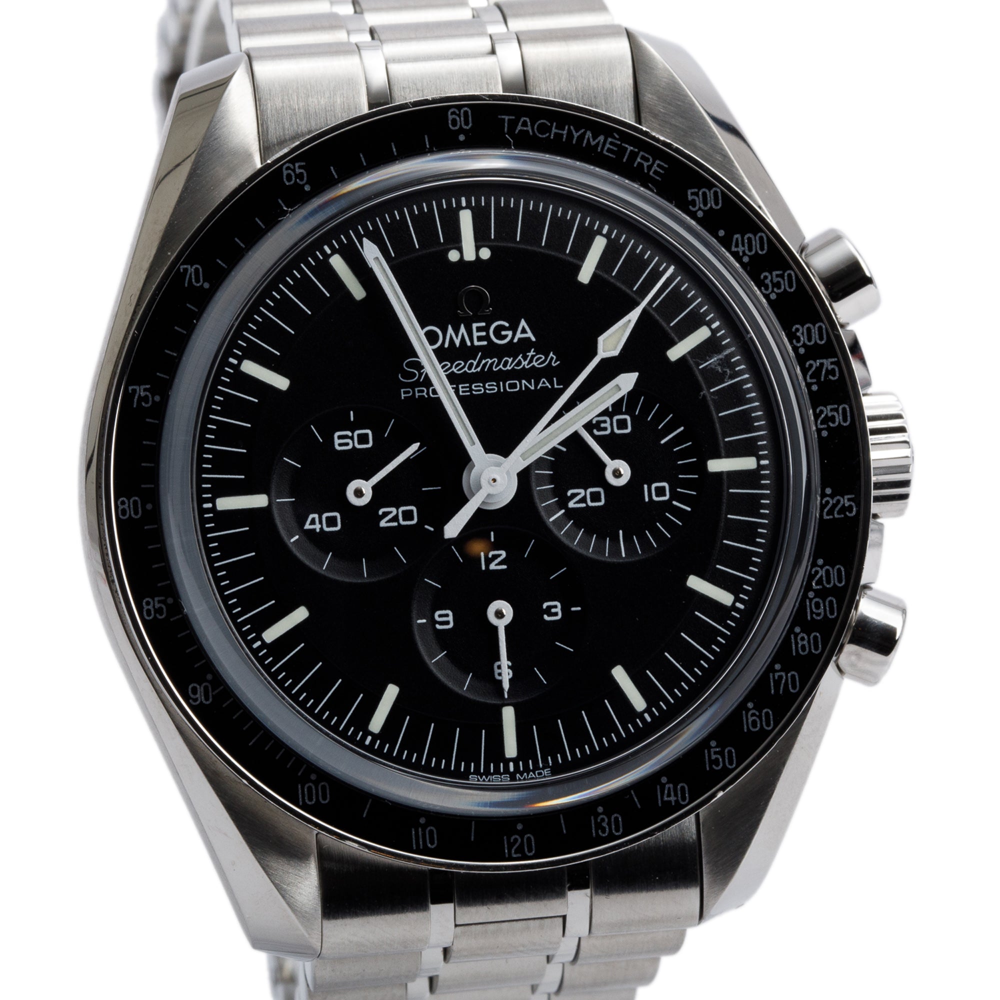 Omega 2023 Stainless Steel Speedmaster Moonwatch Professional 42 MM Watch w/ Box & Papers
