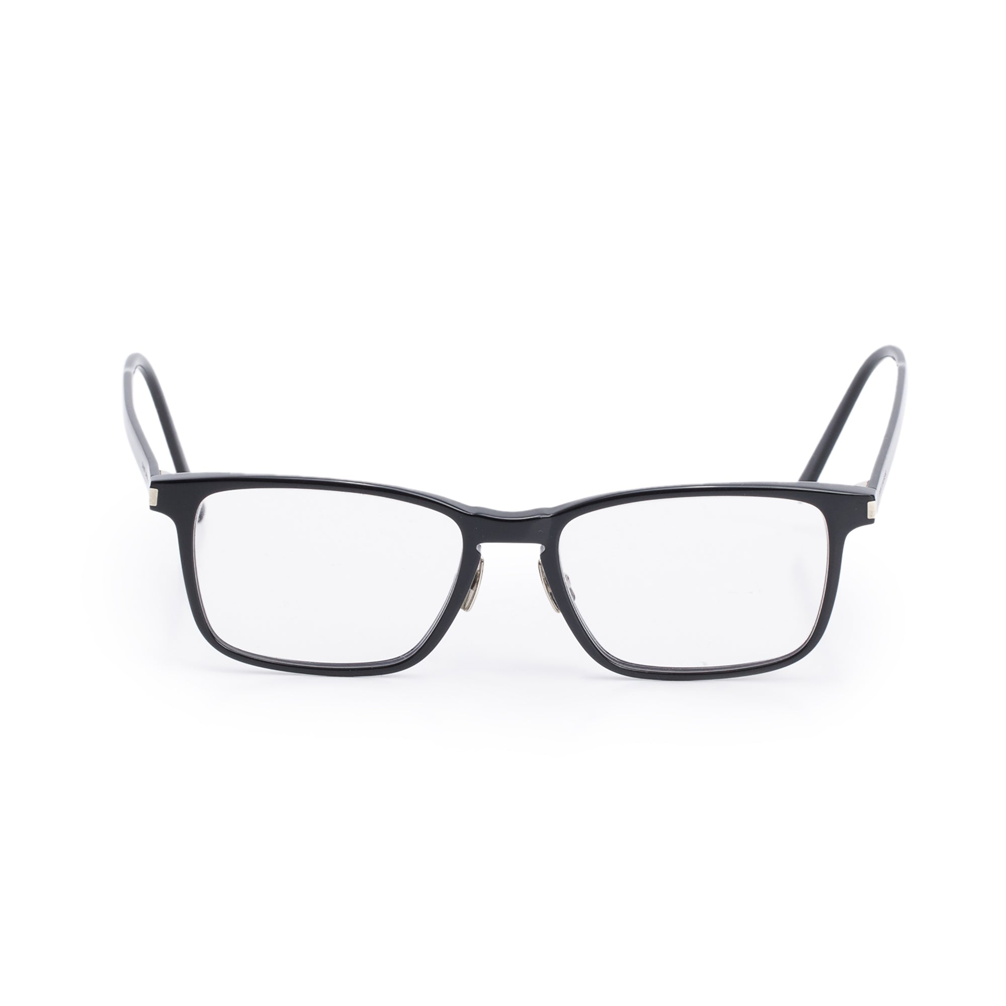 Saint Laurent Black Metal SL 187 Slim Eyeglasses w/ Case