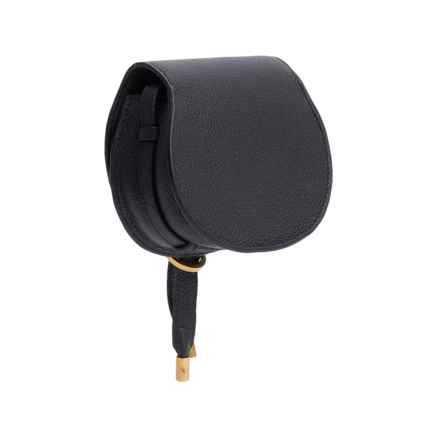 Chloe Black Calfskin Leather Nano Marcie Crossbody Bag w/ Authenticity Card