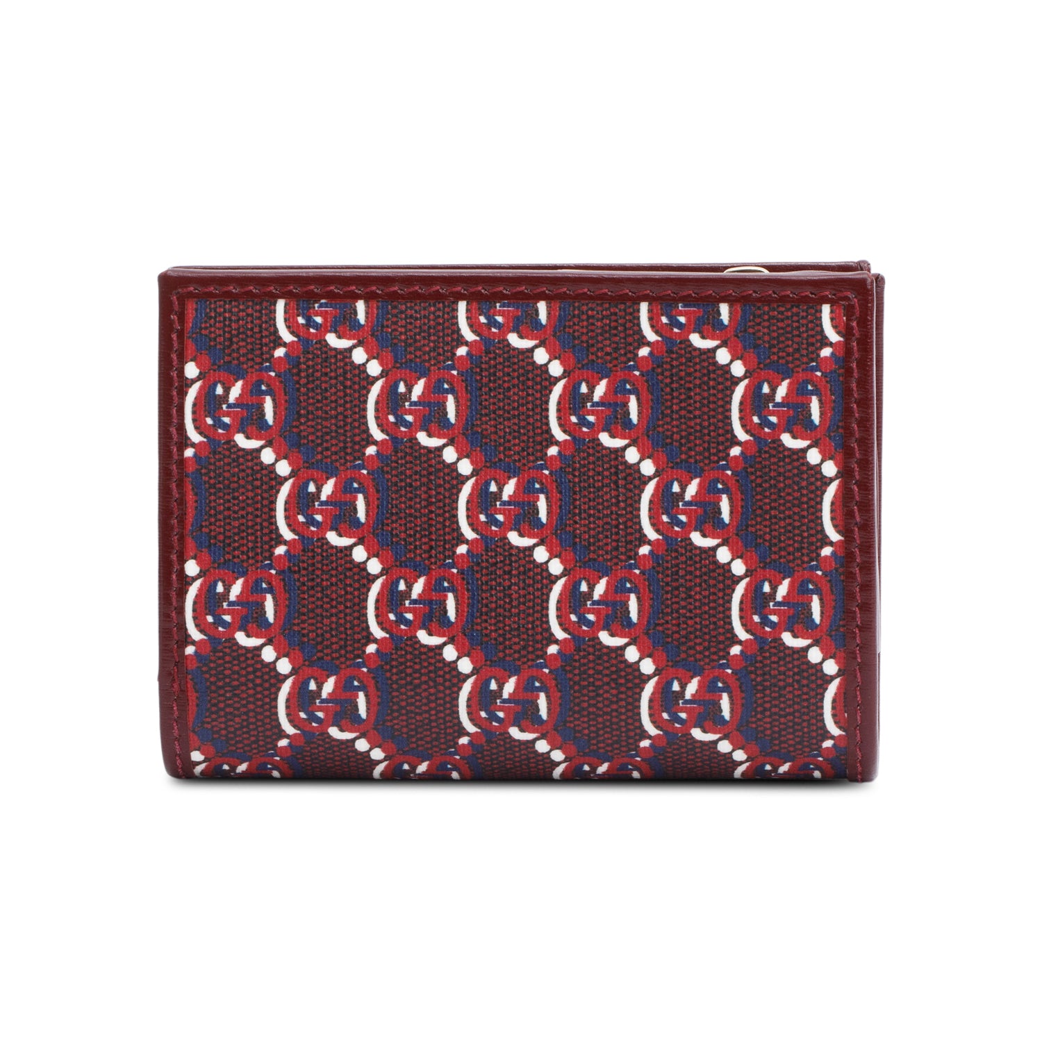 Gucci Burgundy GG Shadow Mini Zip Flap Wallet