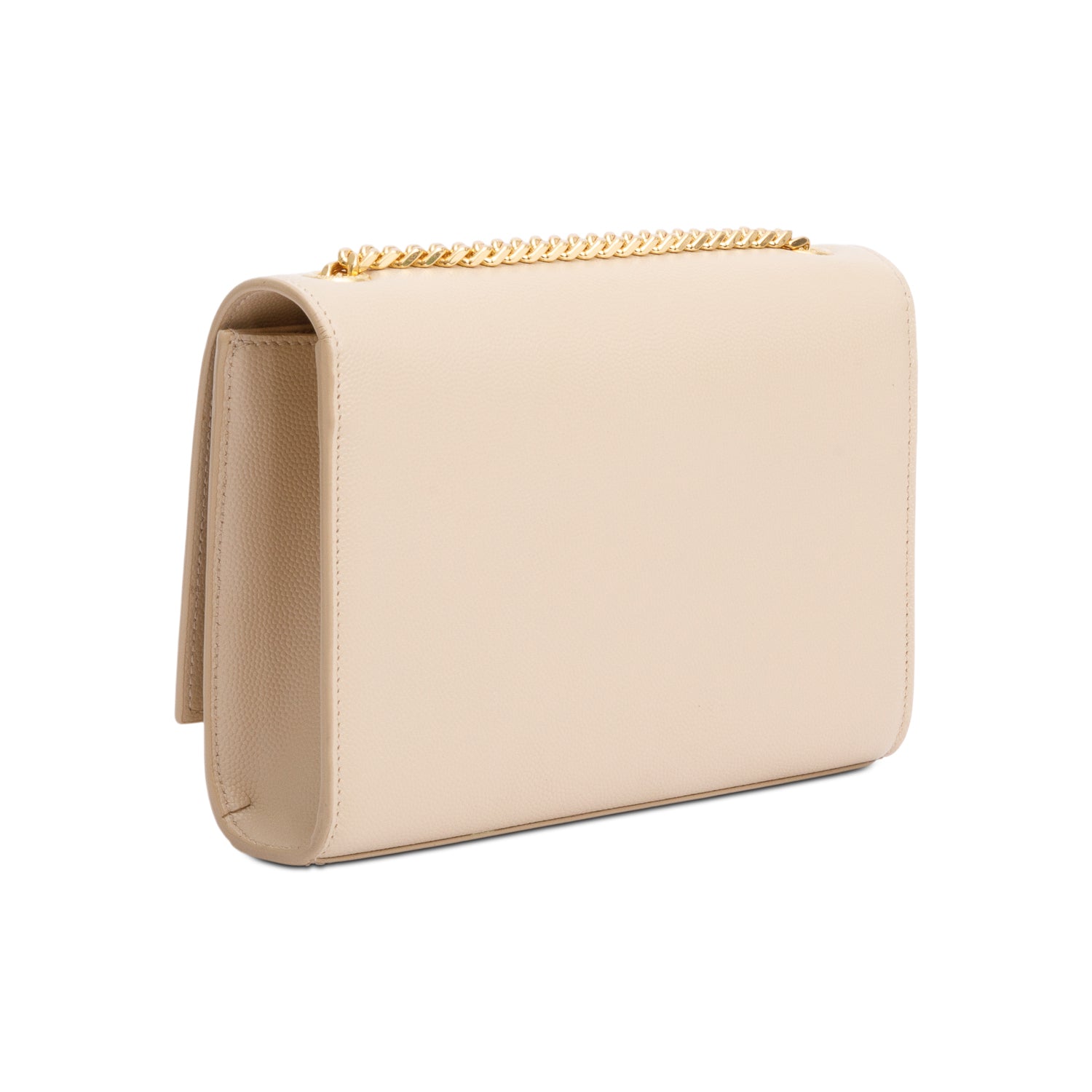 Saint Laurent Nude Grain De Poudre Leather Small Monogram Kate Bag w/ Box & Receipt