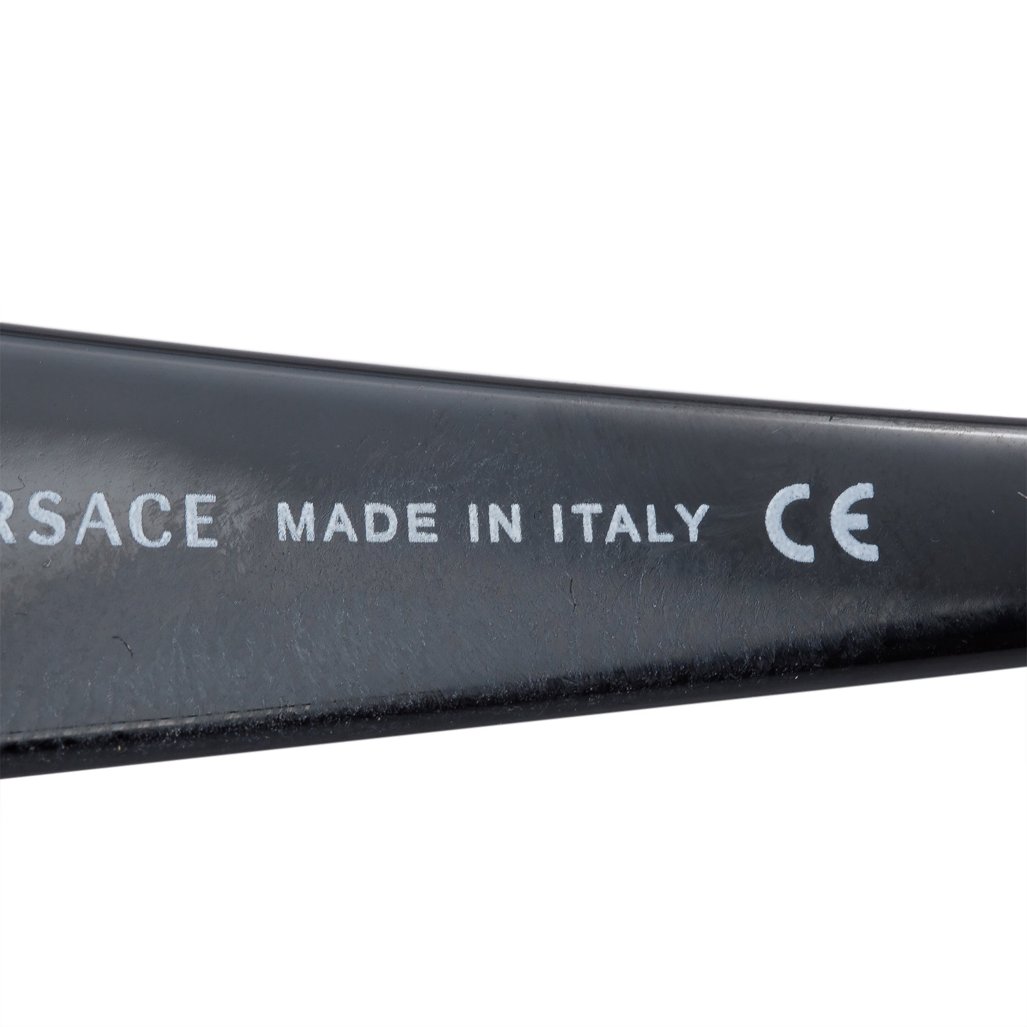 Versace 2021 Black Acetate Gun-Metal Medusa Rectangular Sunglasses w/ Case