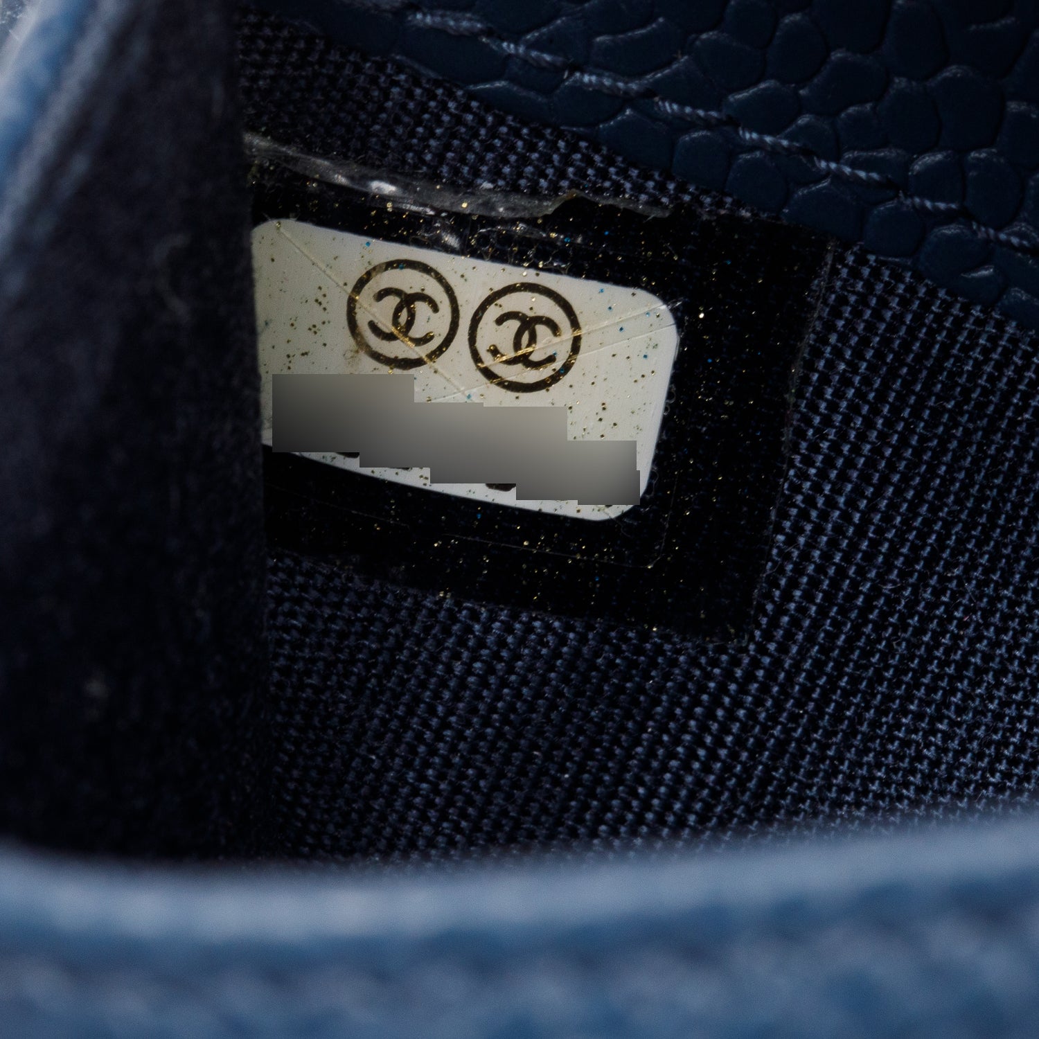 Chanel Navy Blue Caviar Leather Timeless CC Flap Card Holder