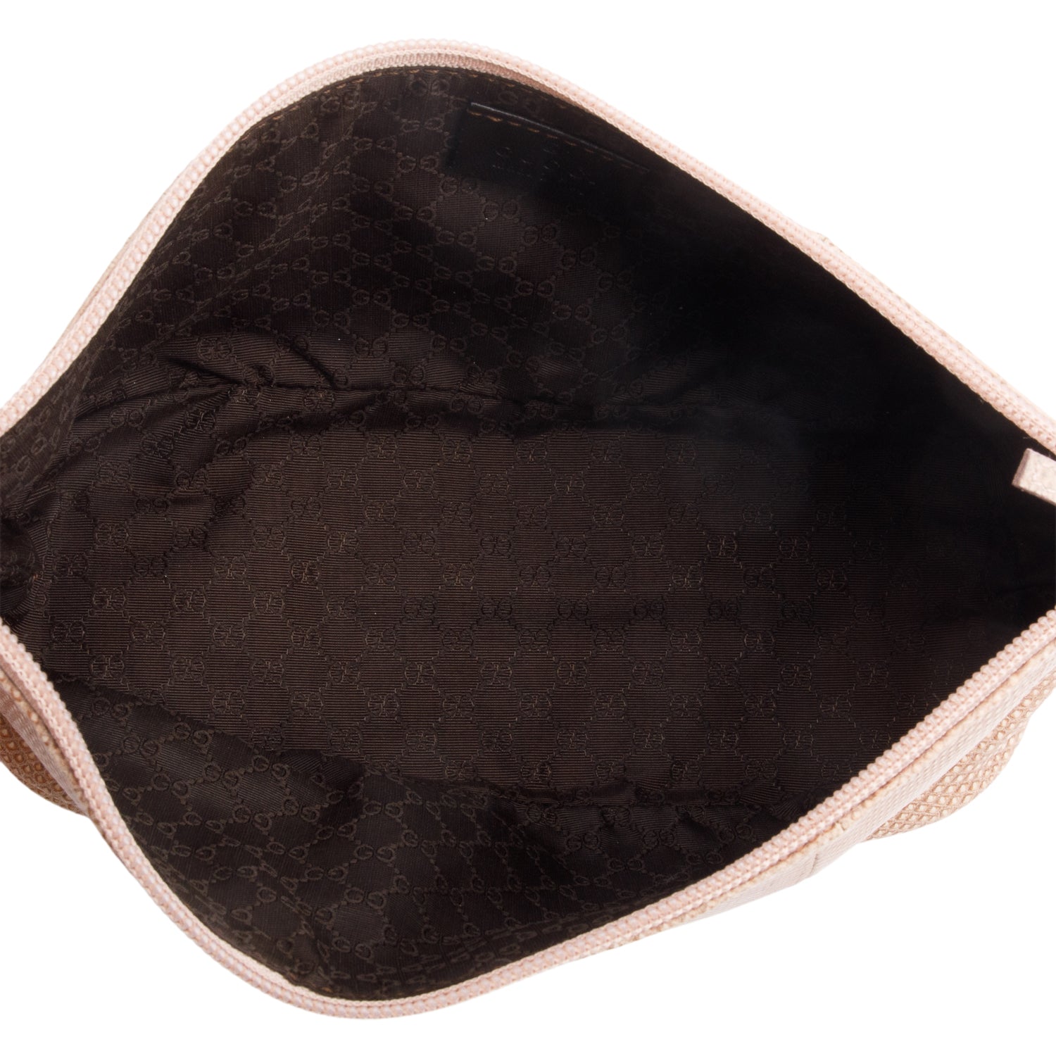 Gucci Beige Lizard Embossed Leather Boat Pochette