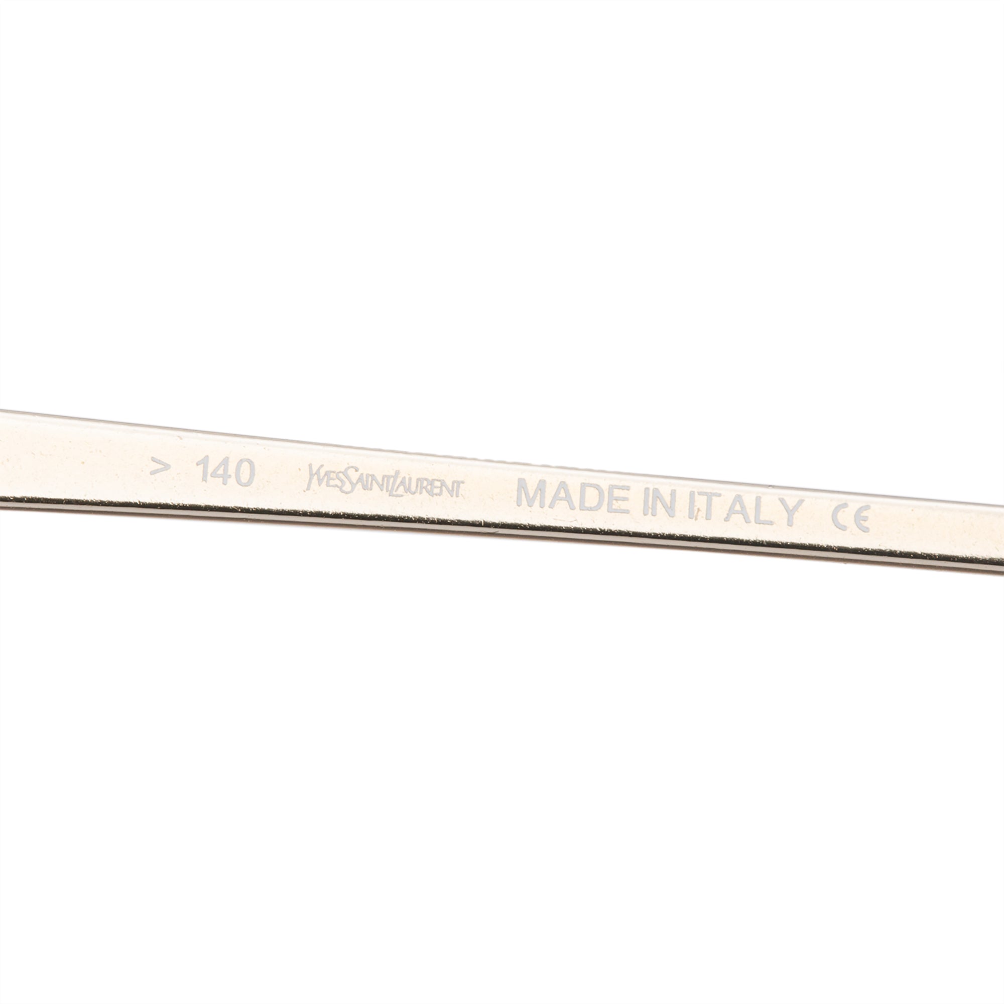 Saint Laurent Gold Tone YSL 2050/S Rimless Rectangular Sunglasses w/ Case