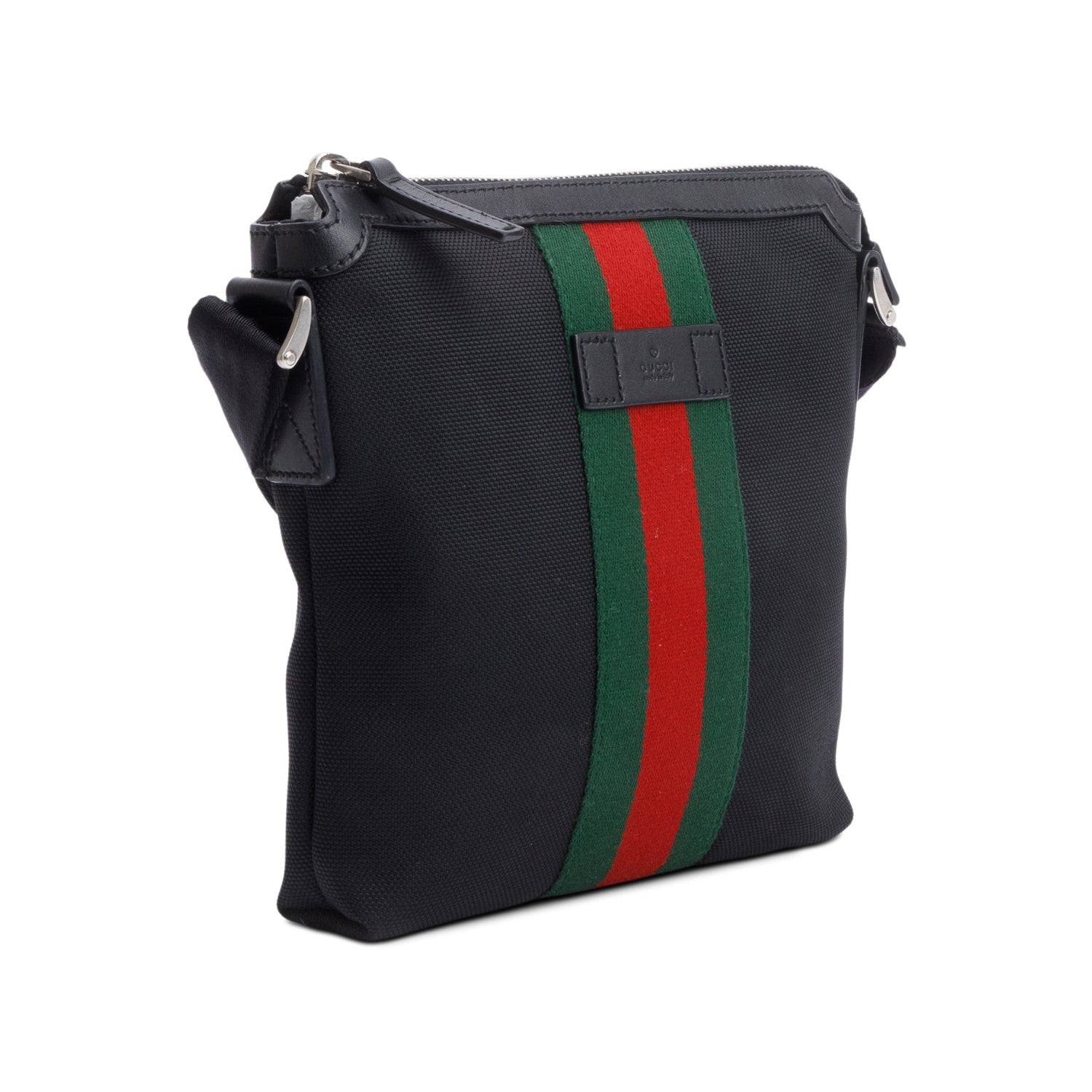 Gucci Black Techno Canvas Web Small Messenger Bag