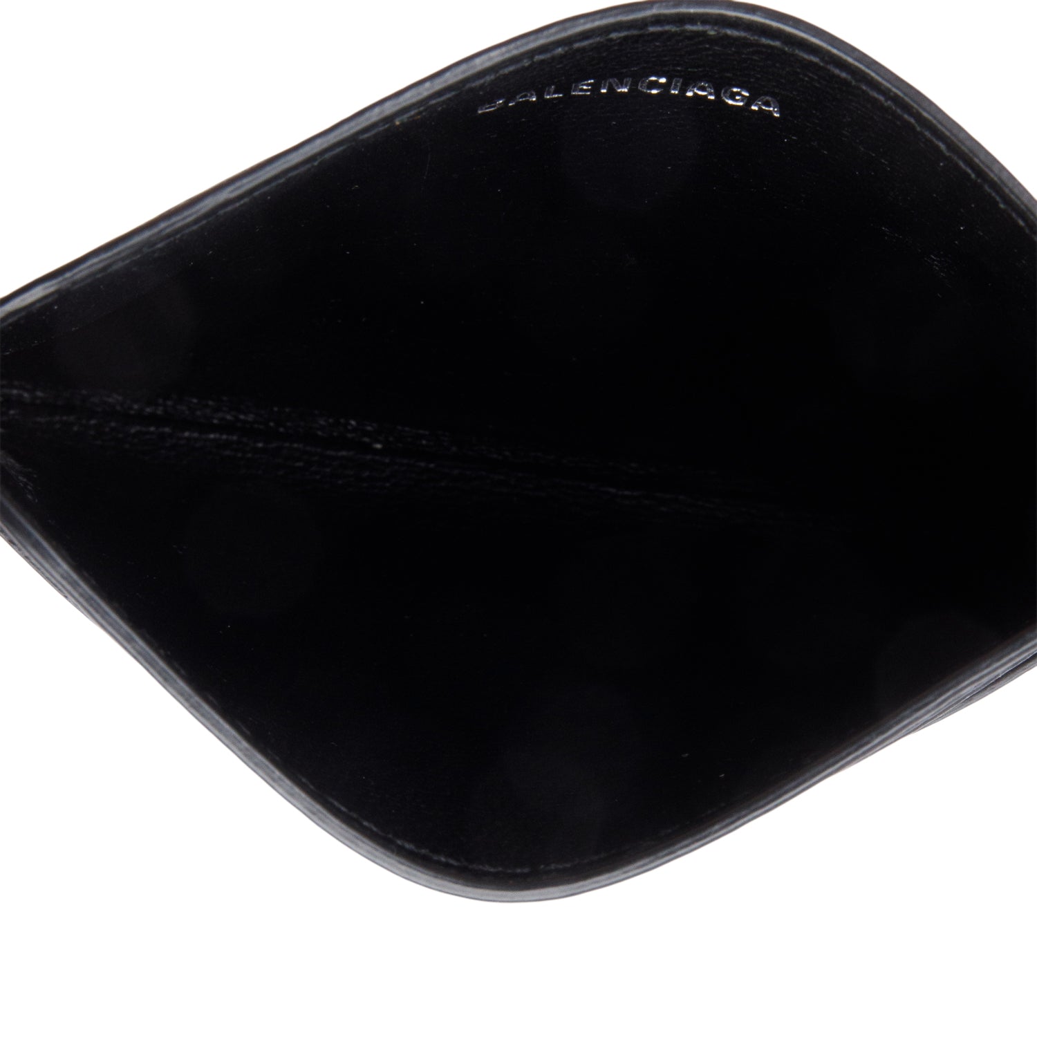 Balenciaga Black Calfskin Leather Cash Card Holder