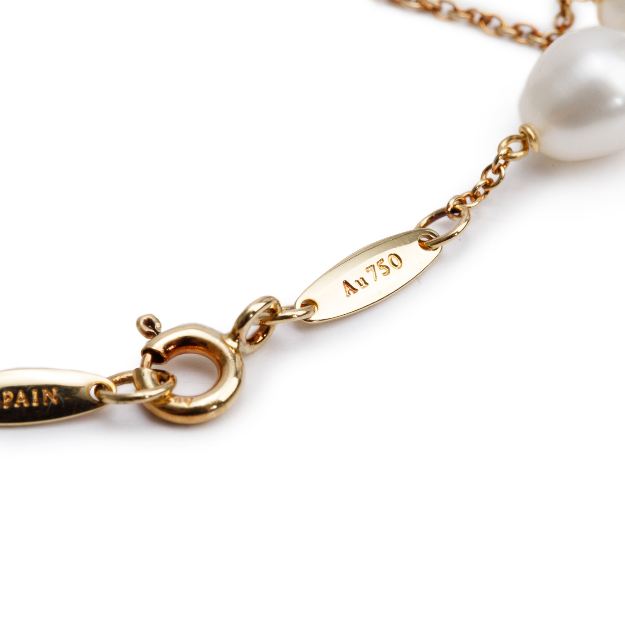 Tiffany & Co. Elsa Peretti 18k Yellow Gold Pearls by the Yard Bracelet w/ Box