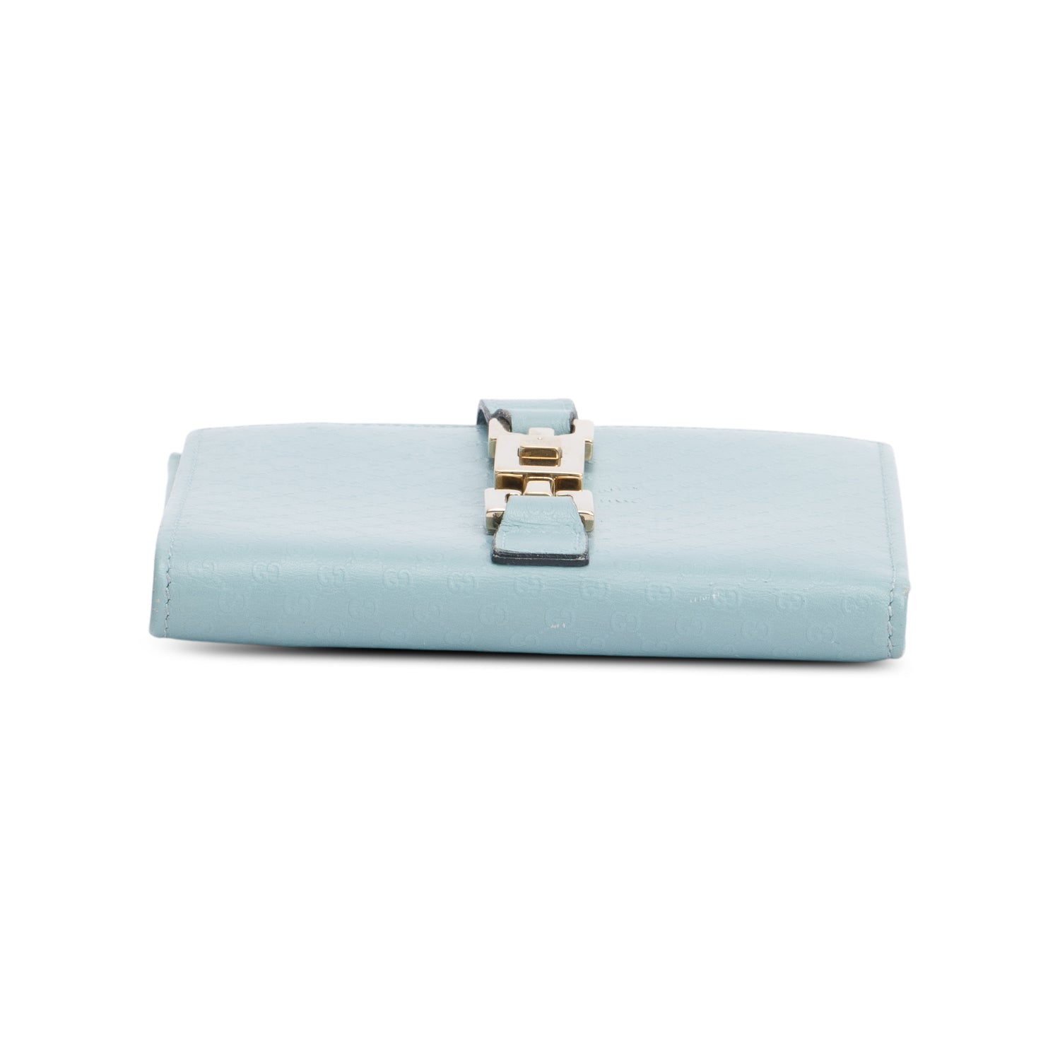 Gucci Blue Microguccissima Leather Jackie Compact Wallet
