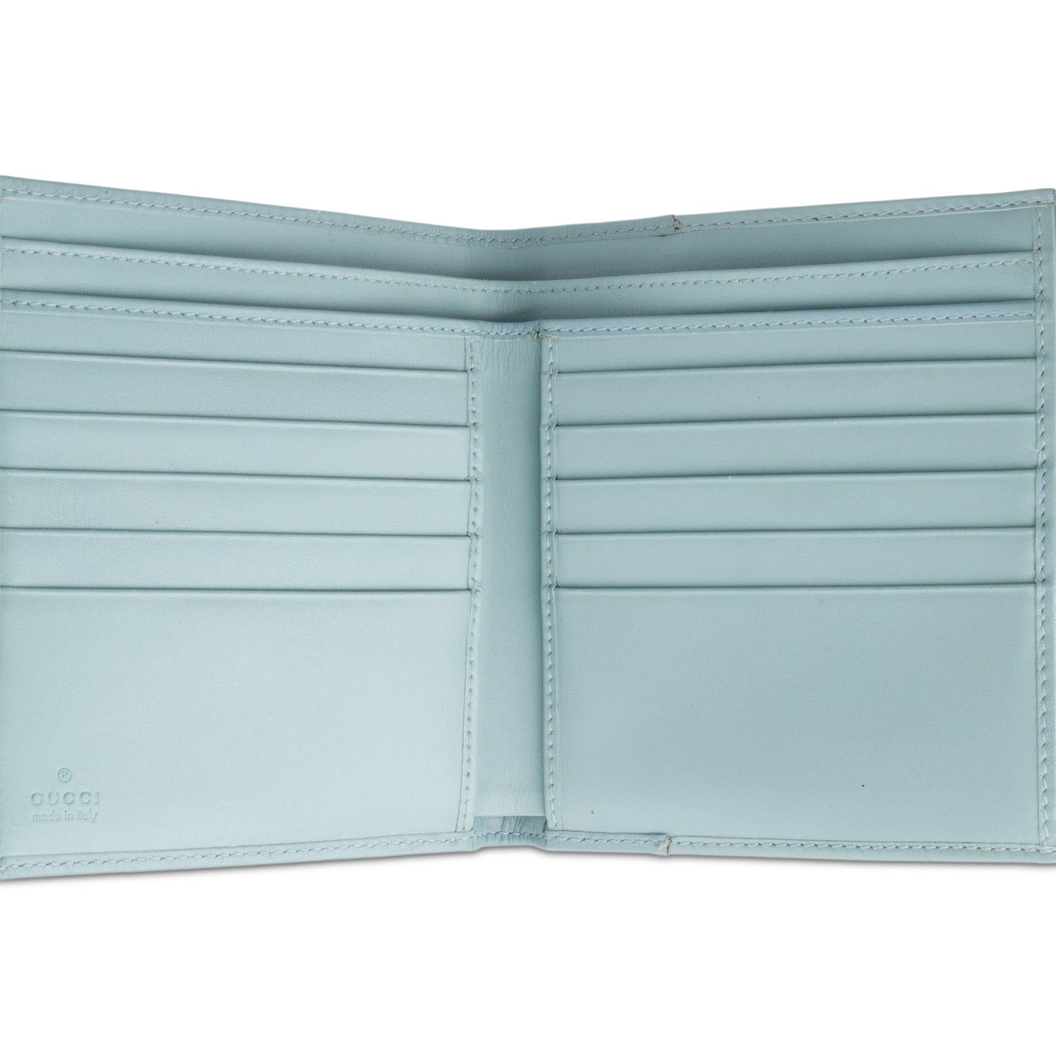 Gucci Blue Microguccissima Leather Jackie Compact Wallet